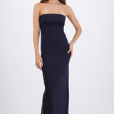 Vestido tubo con doblez