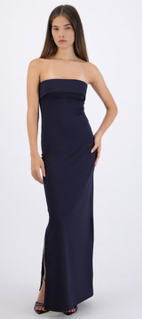 Vestido tubo con doblez