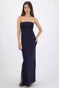 Vestido tubo con doblez