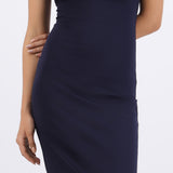 Vestido tubo con doblez