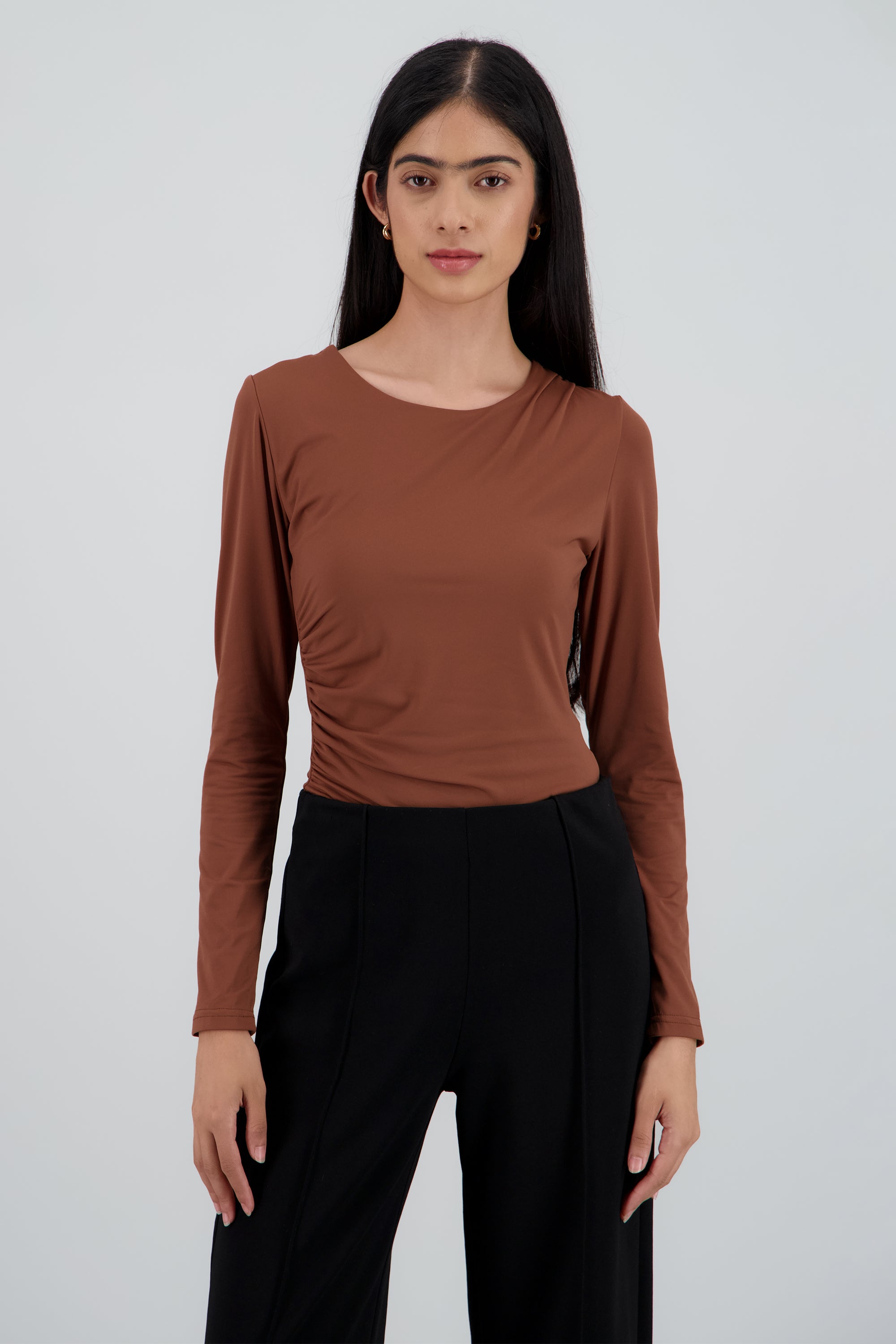 Bodysuit cuello redondo sin manga CHOCOLATE