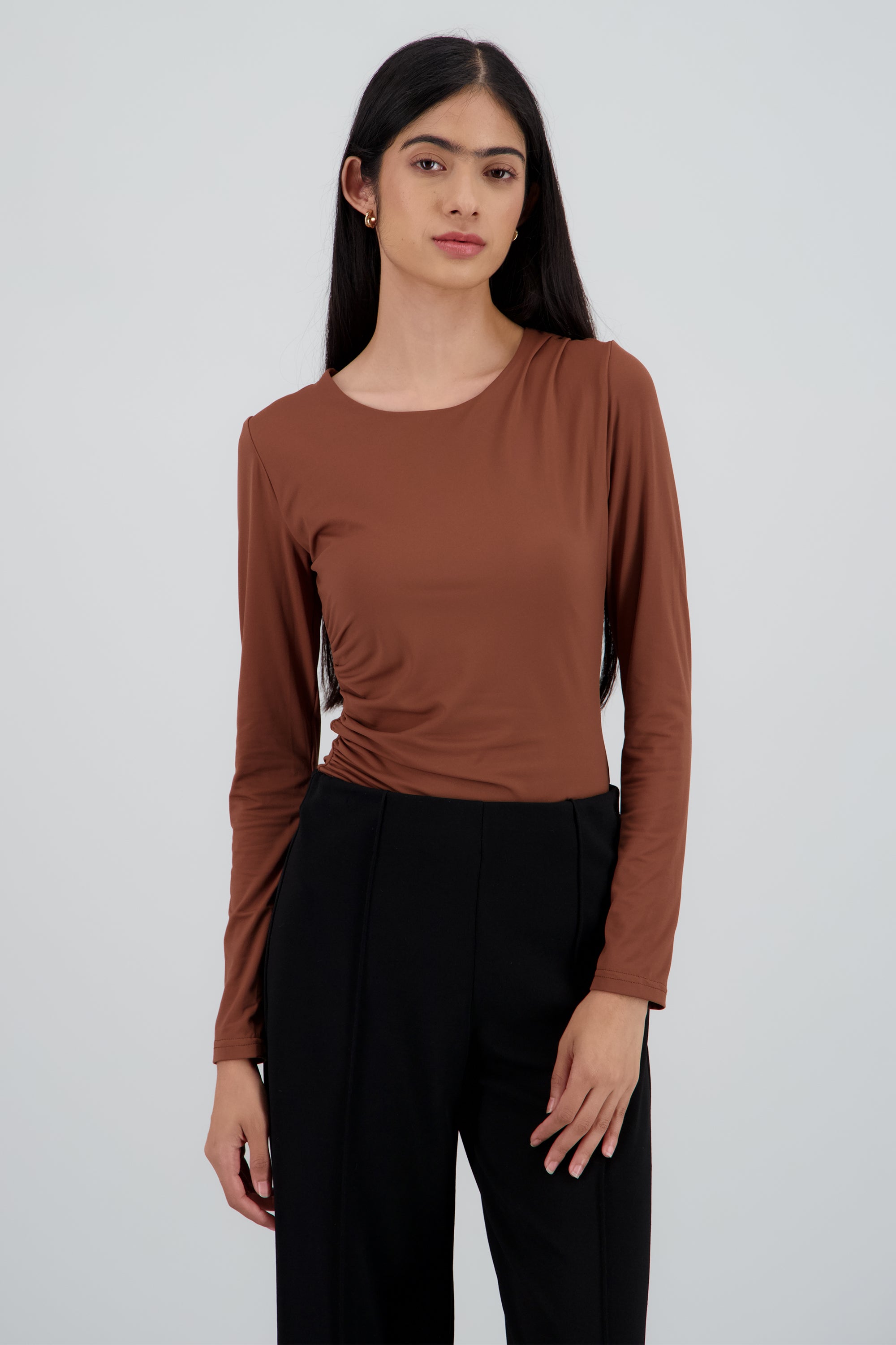 Bodysuit cuello redondo sin manga CHOCOLATE