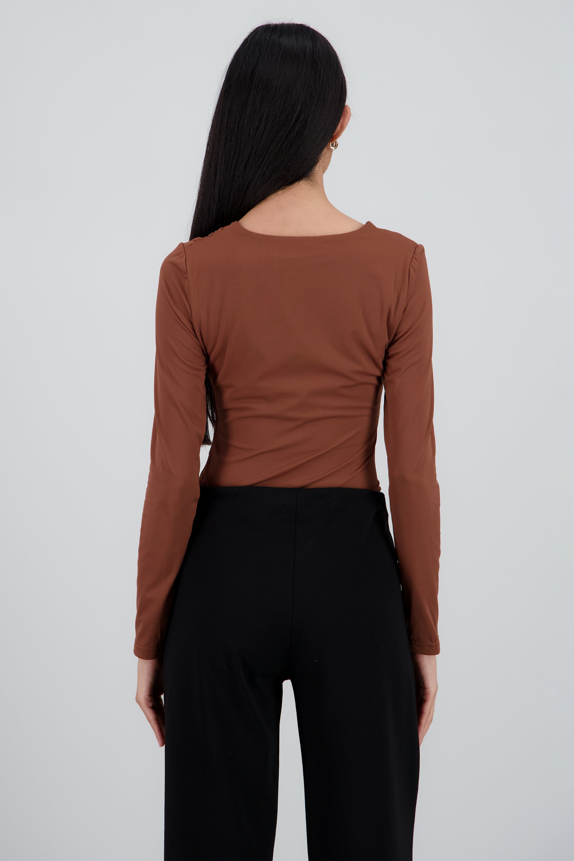 Bodysuit cuello redondo sin manga CHOCOLATE