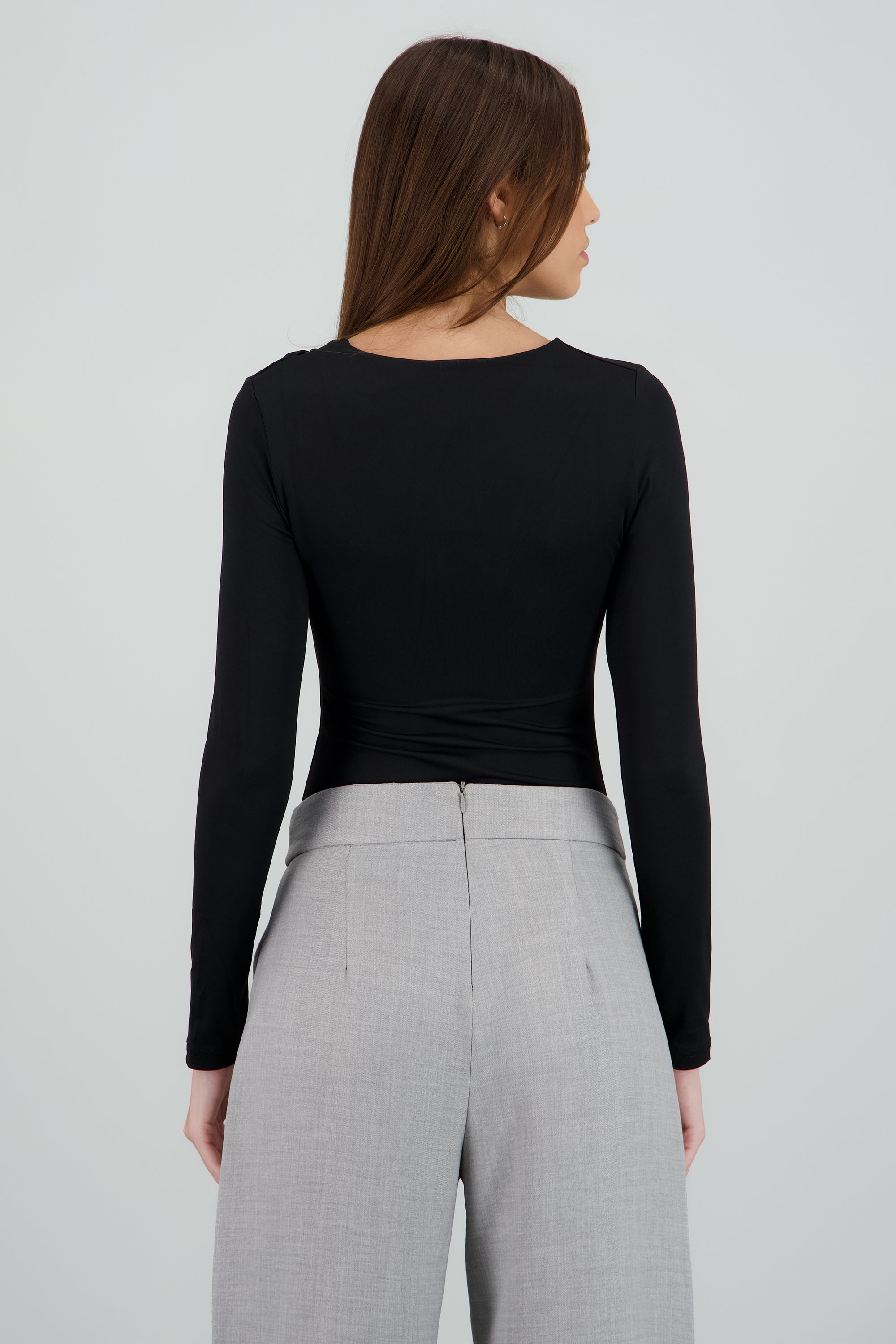 Bodysuit cuello redondo sin manga NEGRO