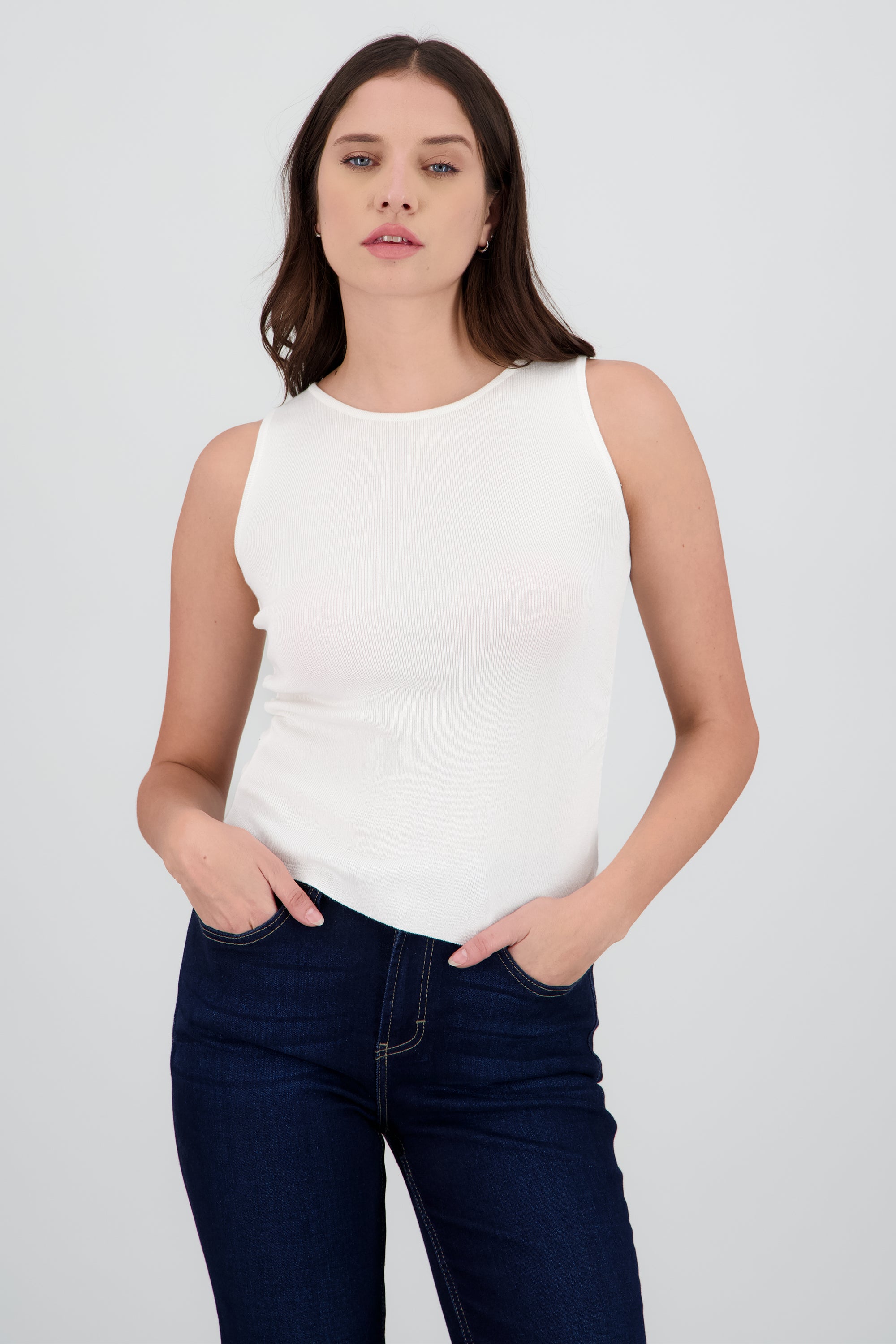 top tejido s/m liso BLANCO