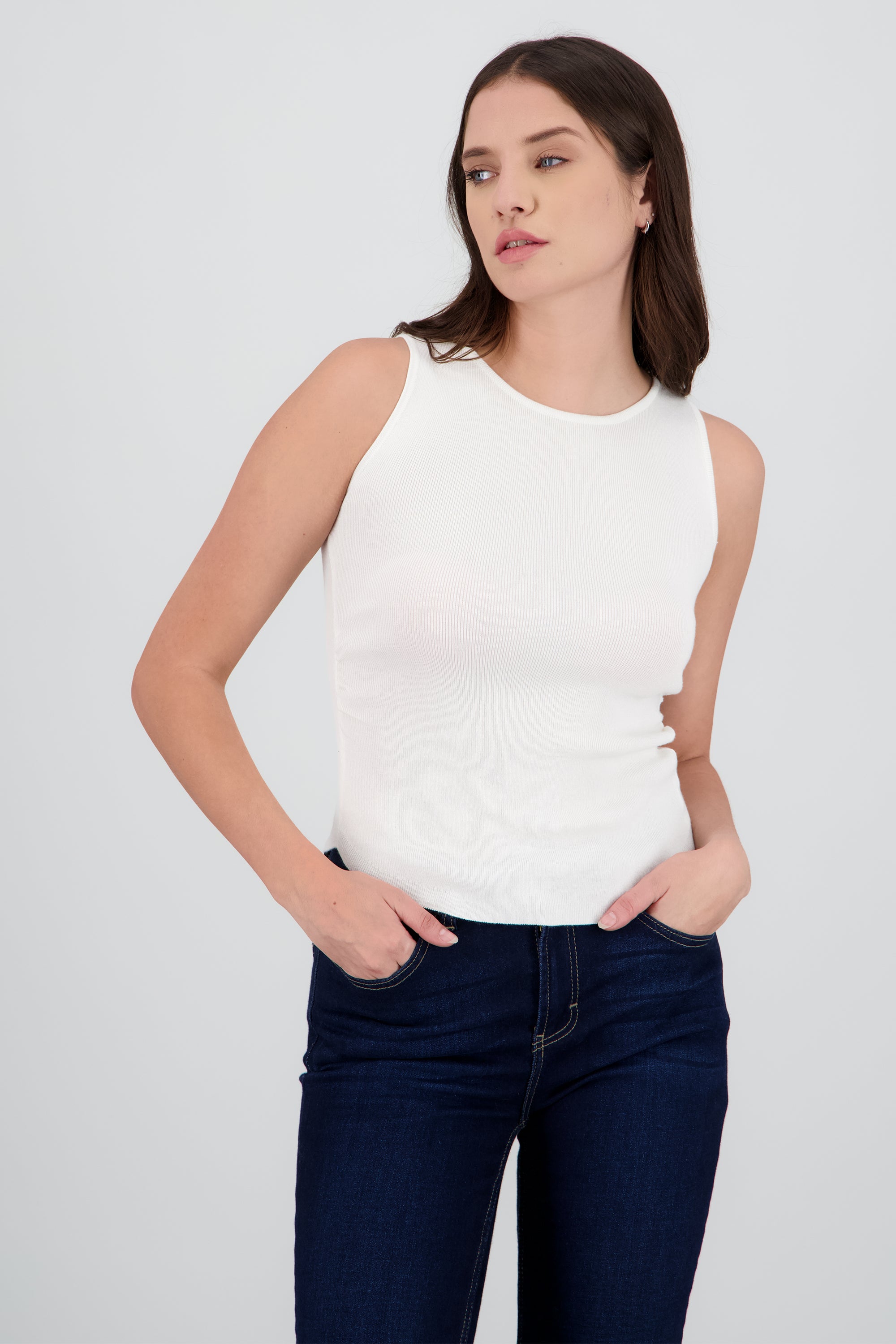 top tejido s/m liso BLANCO