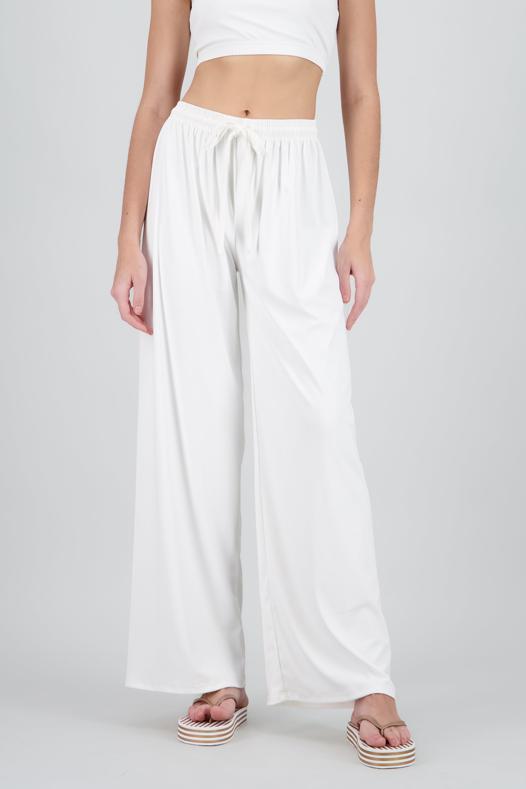 Pantalon fluido sin costuras HUESO