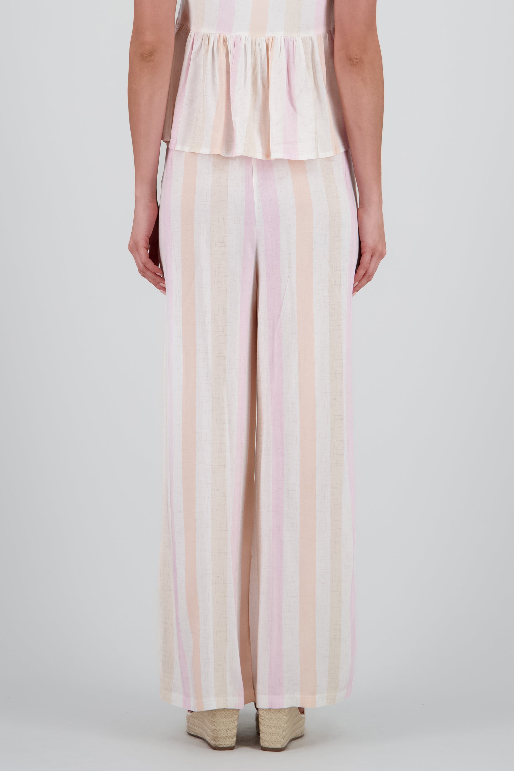 Pantalon fluido detalle jareta NARANJA COMBO