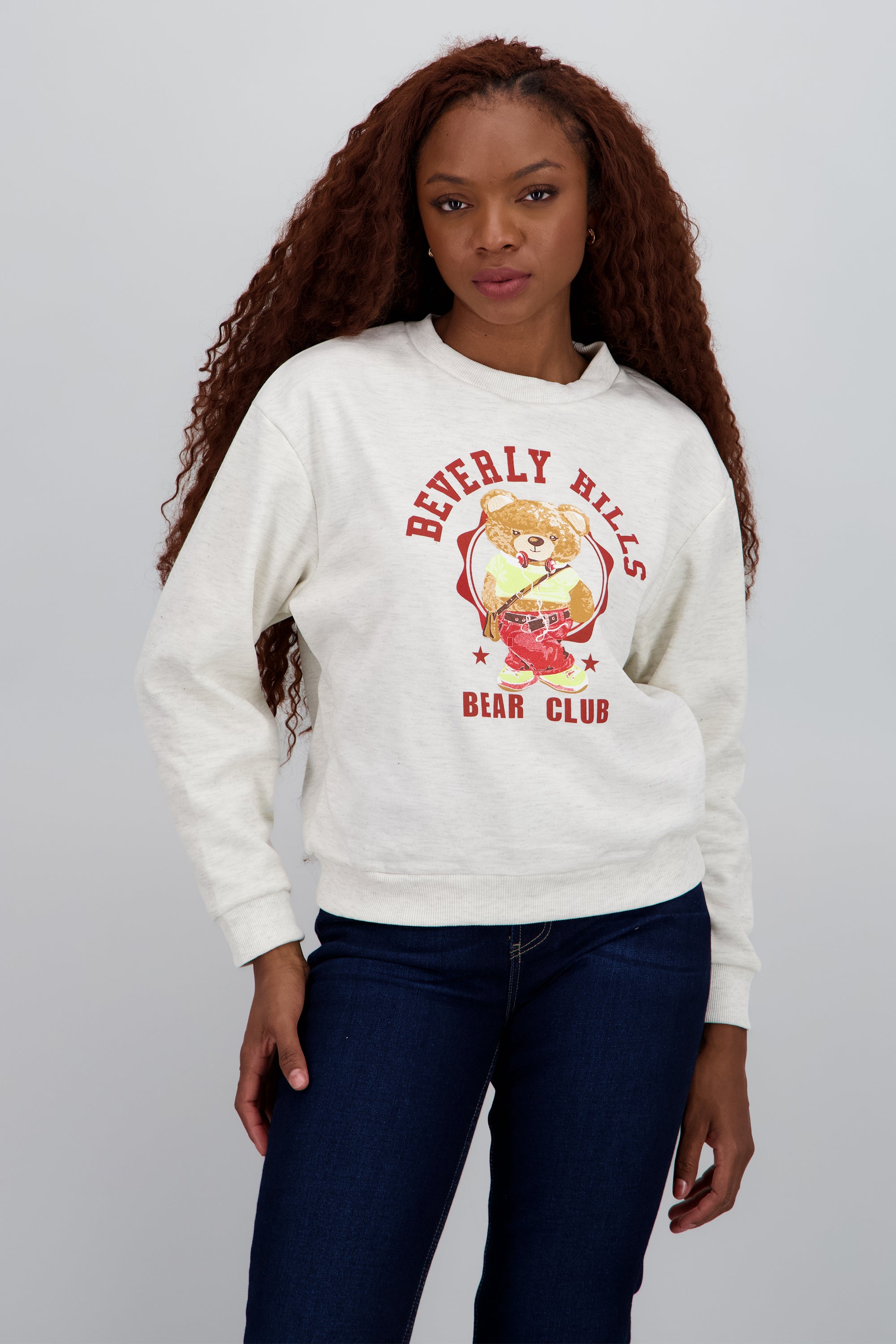 Sudadera estampado oso GRIS CLARO