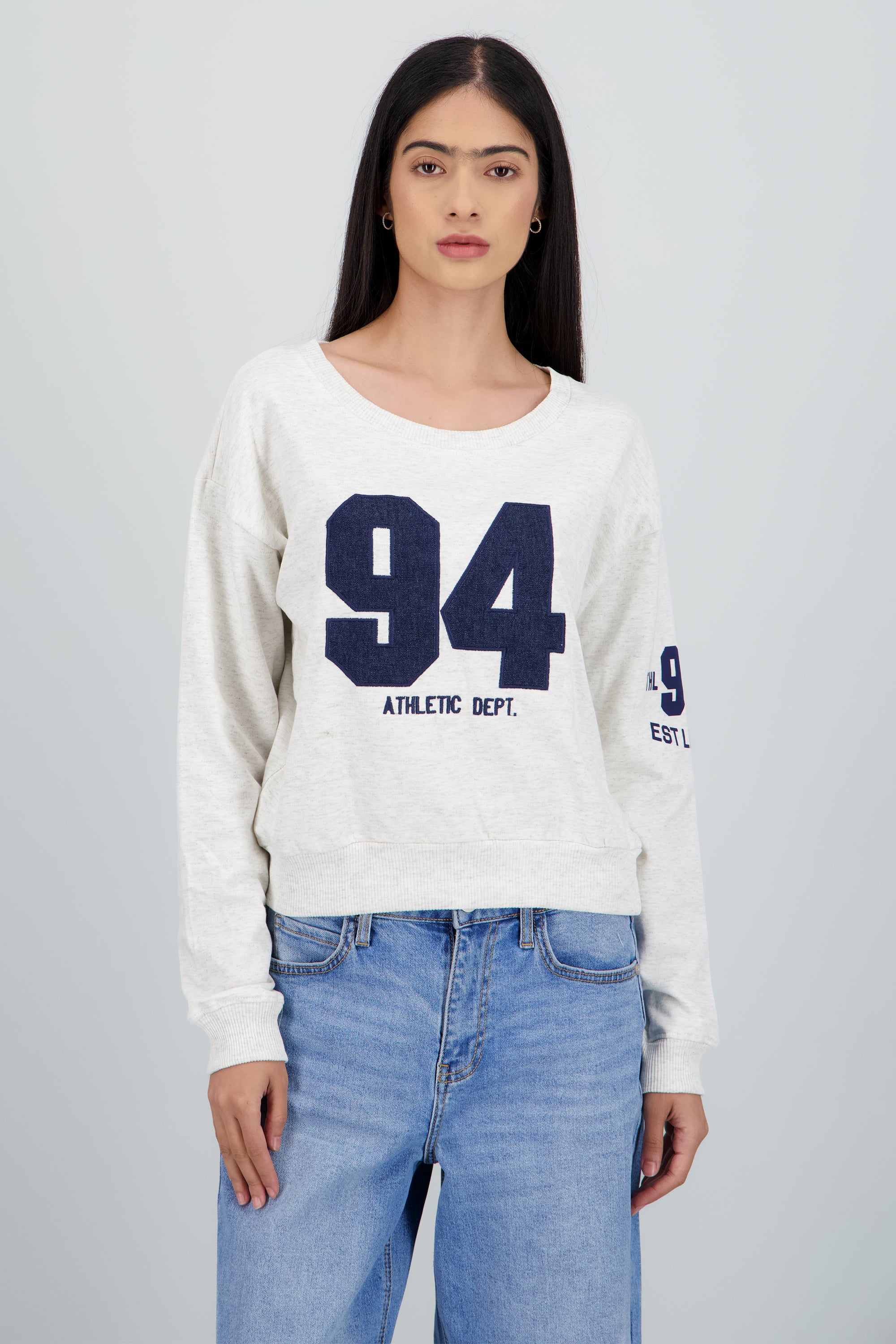 Sudadera numero conjunto scrunchies GRIS JASPE