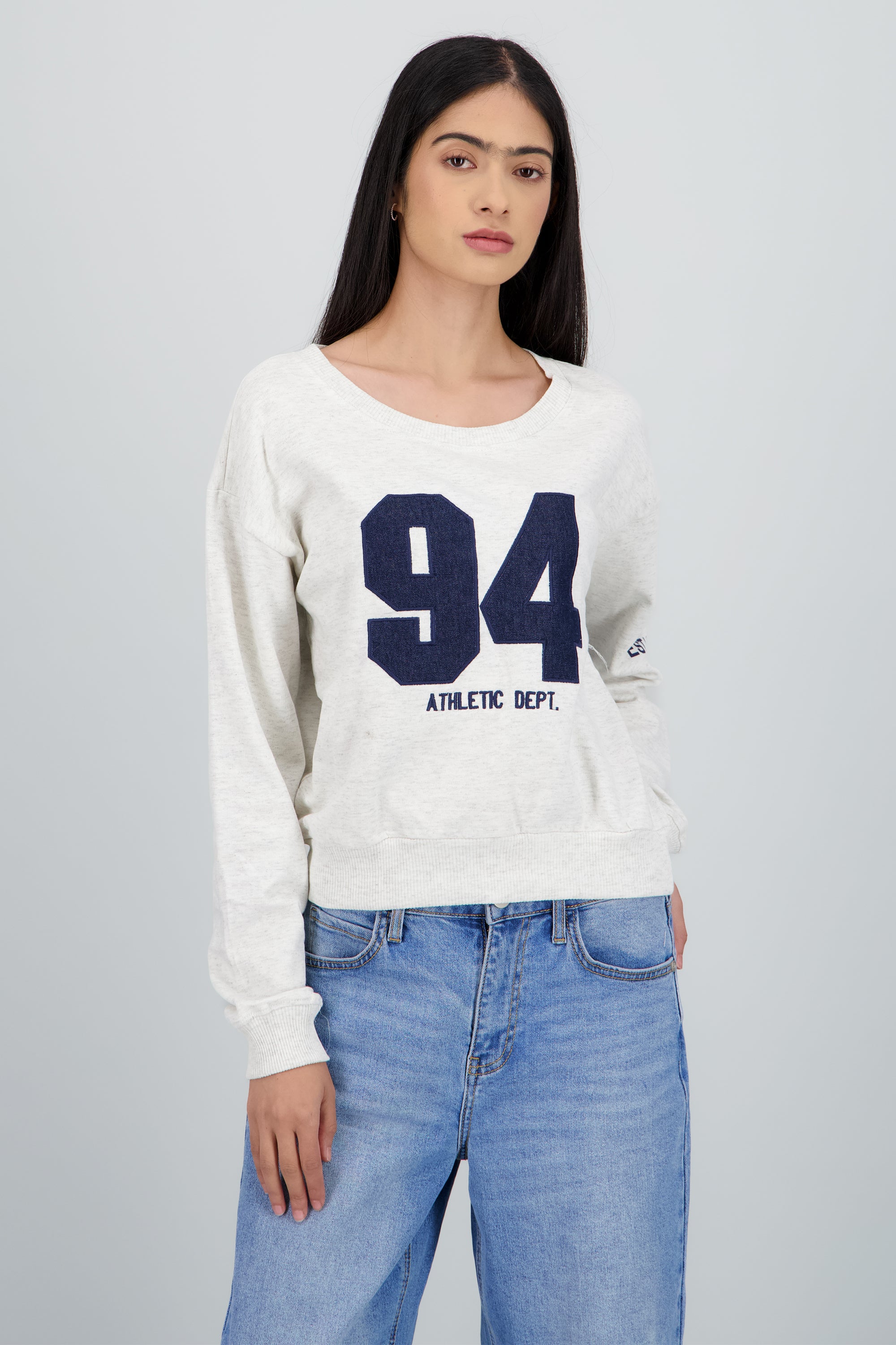 Sudadera numero conjunto scrunchies GRIS JASPE