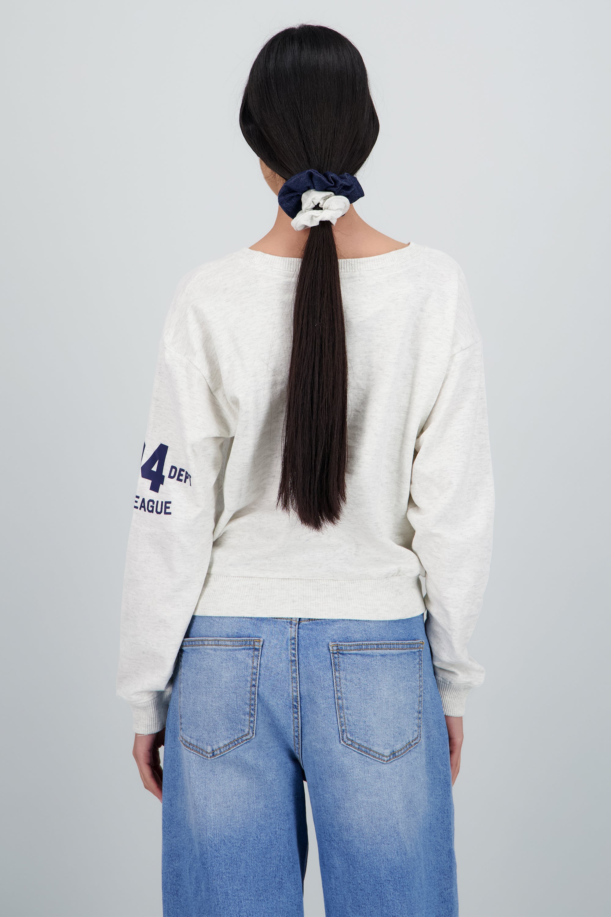 Sudadera numero conjunto scrunchies GRIS JASPE