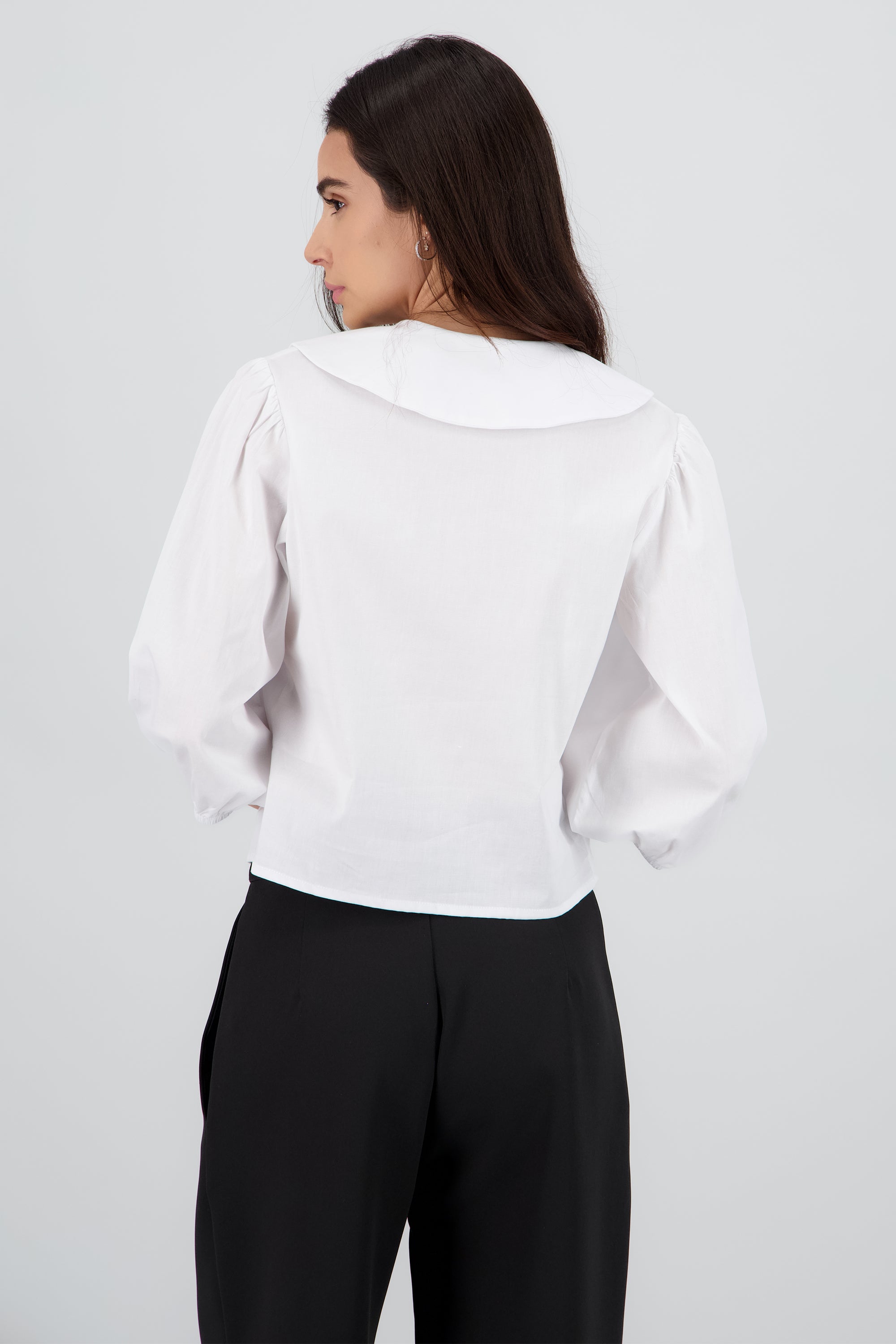 Blusa cuello bobo hyps BLANCO