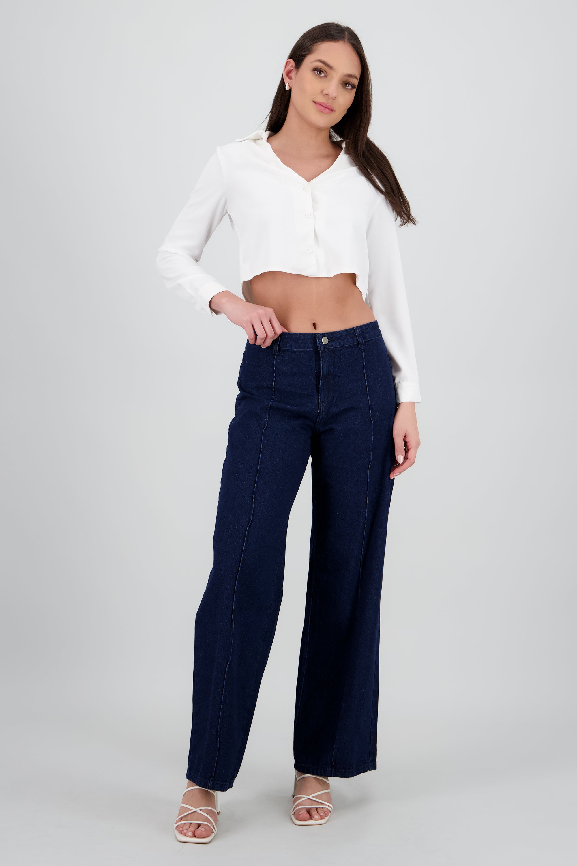 Jeans costura al frente DARK WASH