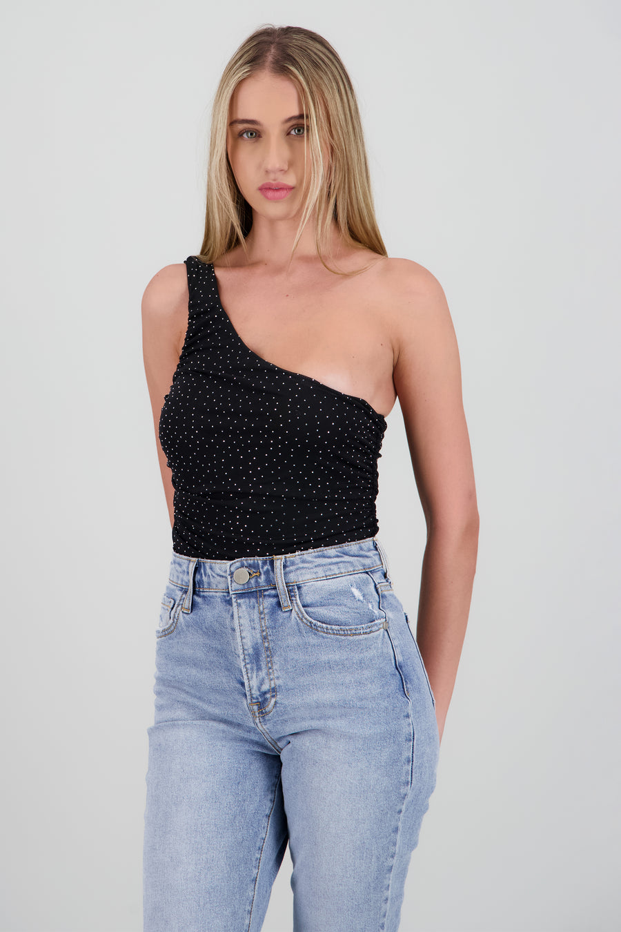 One shoulder bodysuit