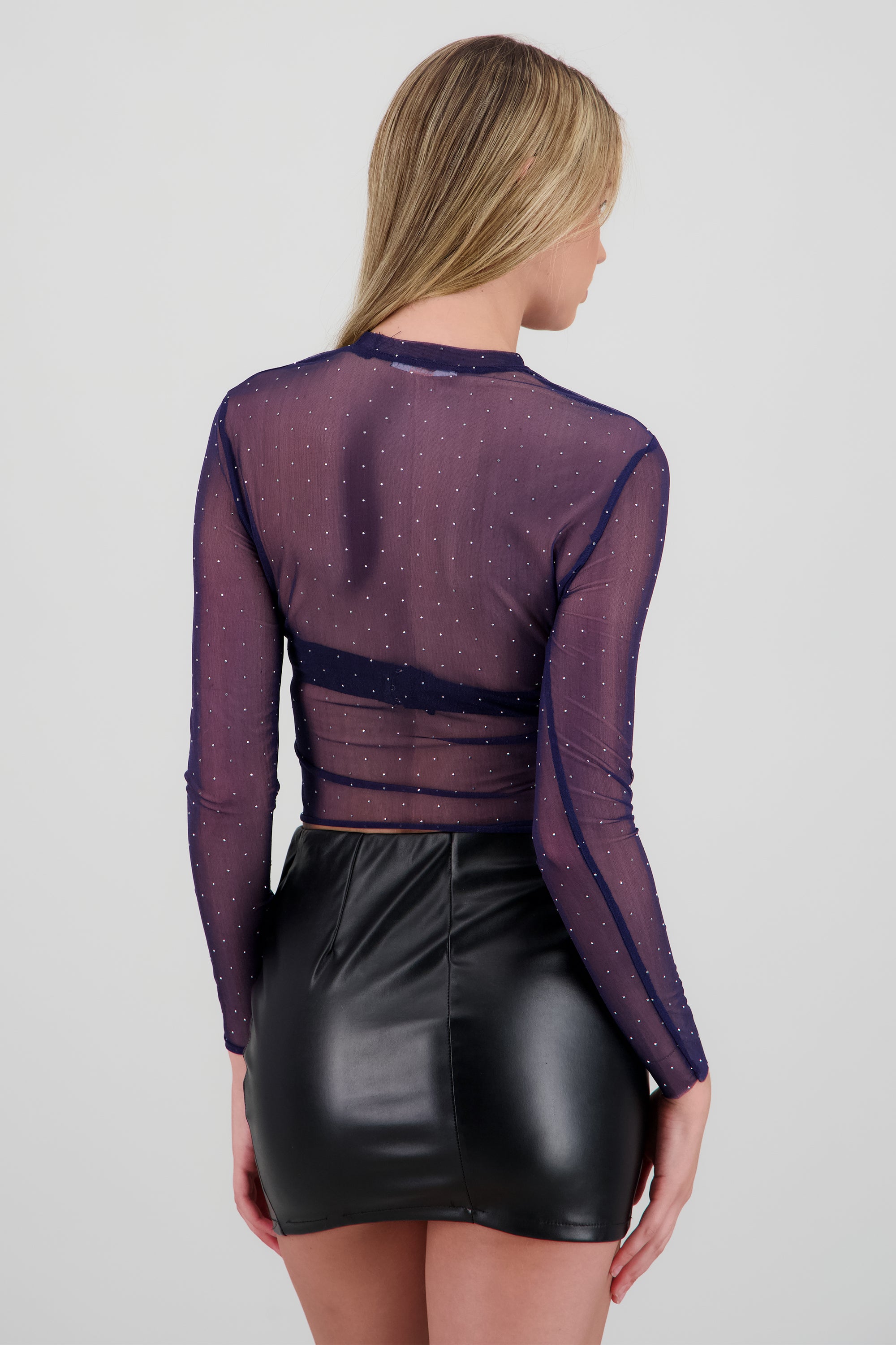 Top brillos transparente MARINO