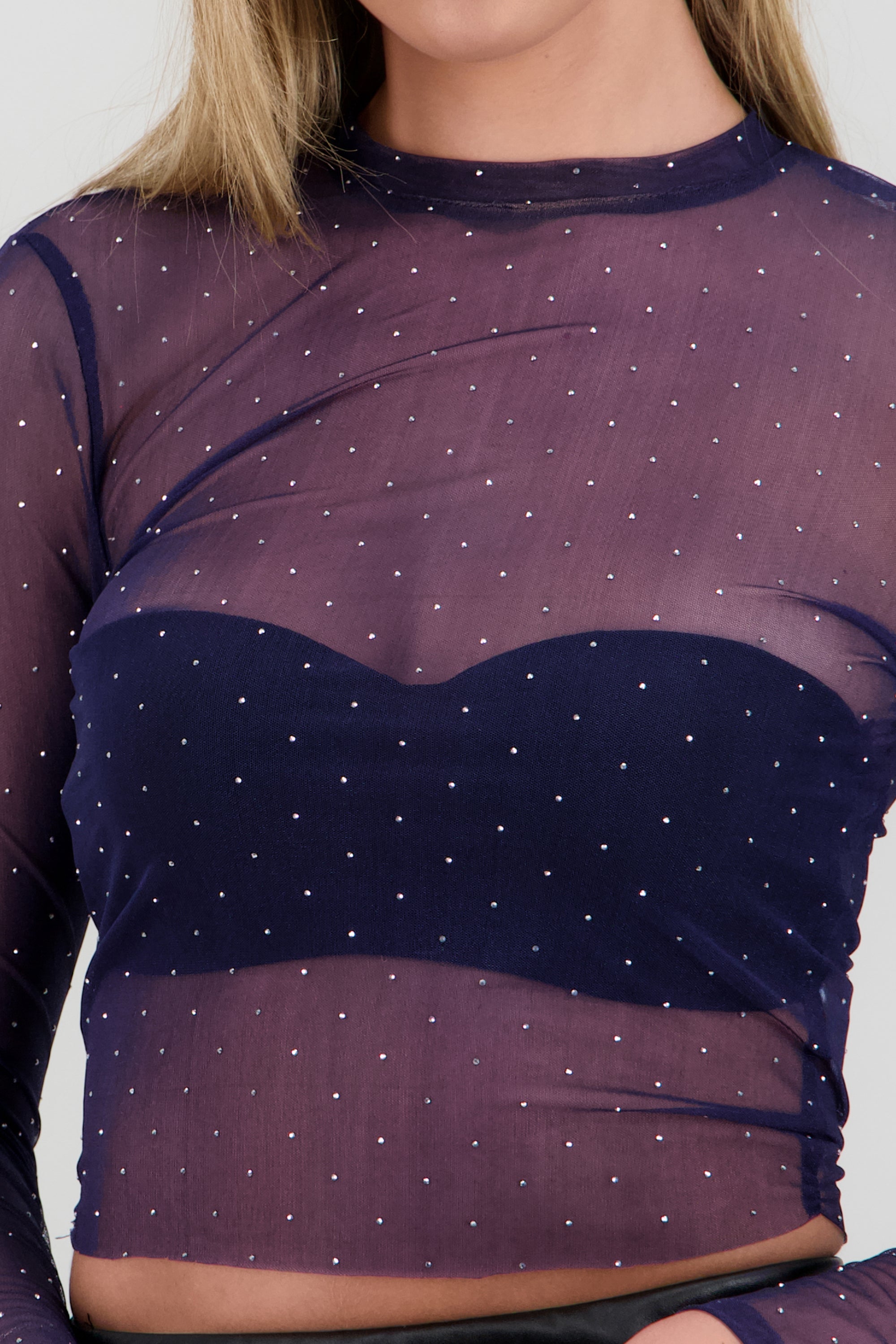 Top brillos transparente MARINO