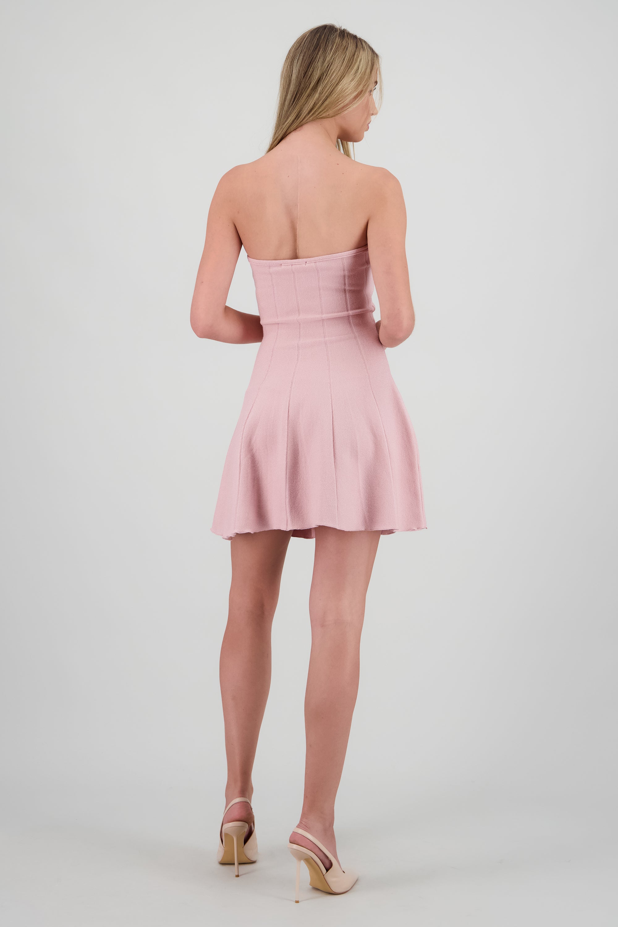 Vestido strapless det olan ROSA PASTEL