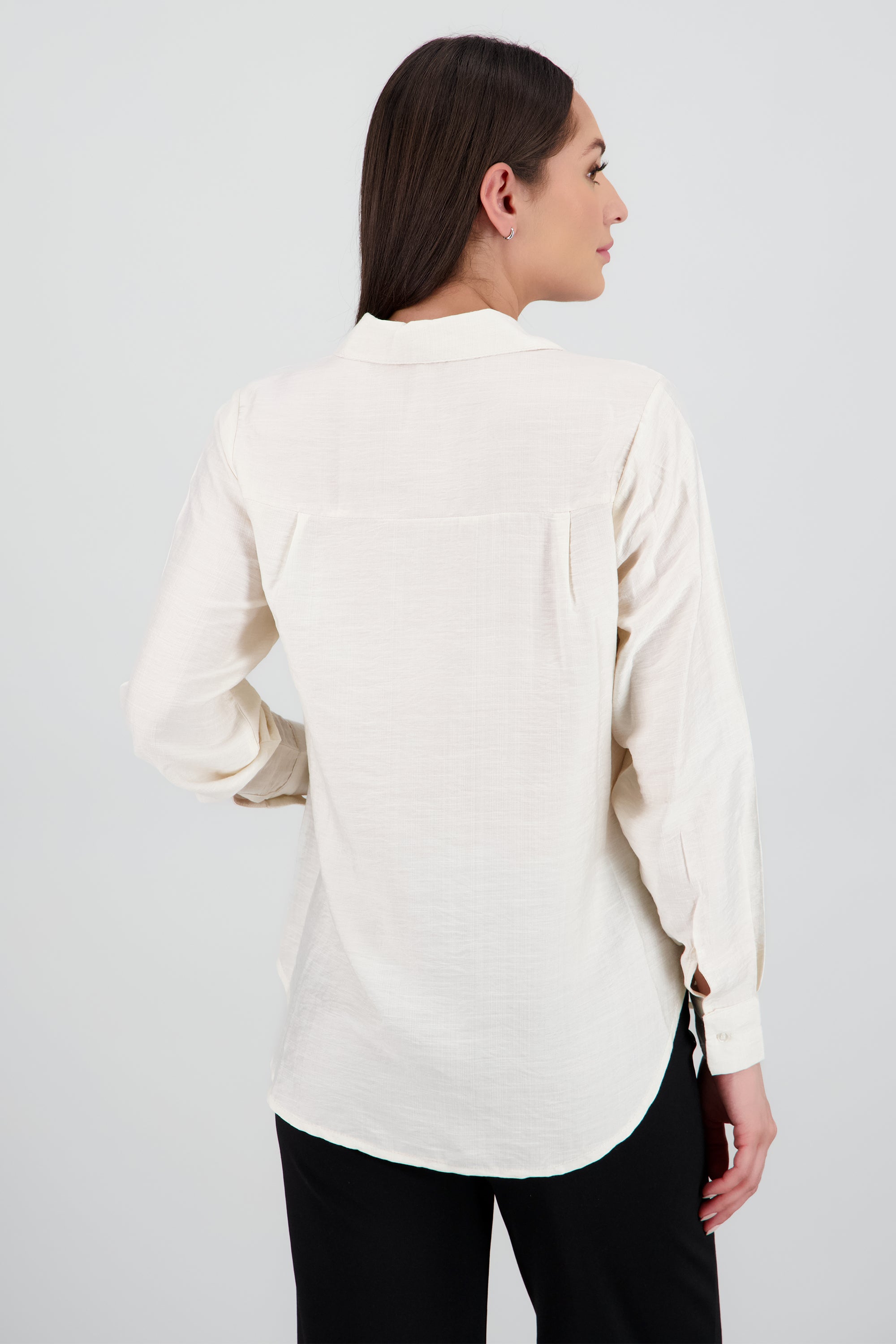 Camisa amplia lisa BLANCO