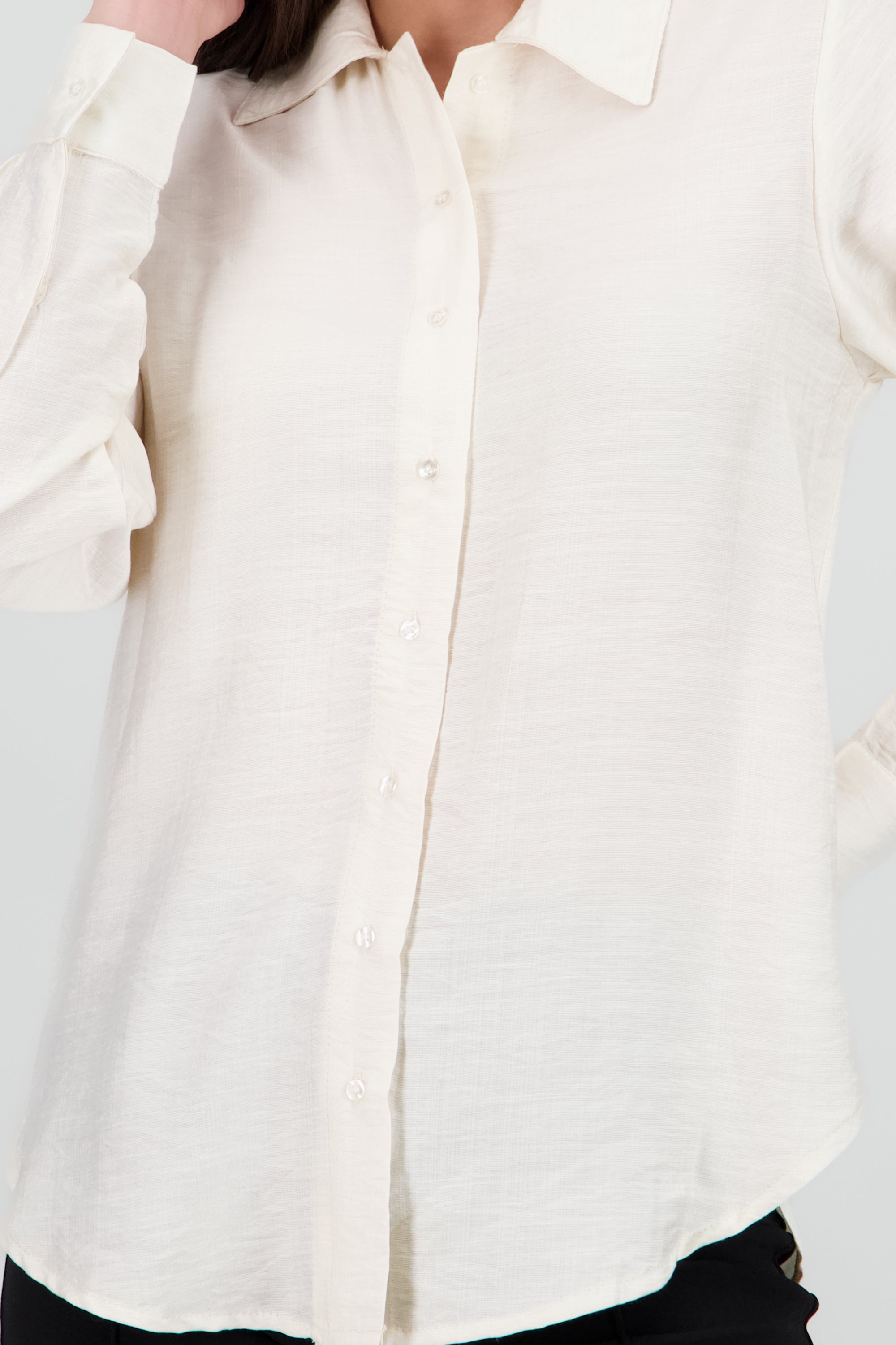 Camisa amplia lisa BLANCO