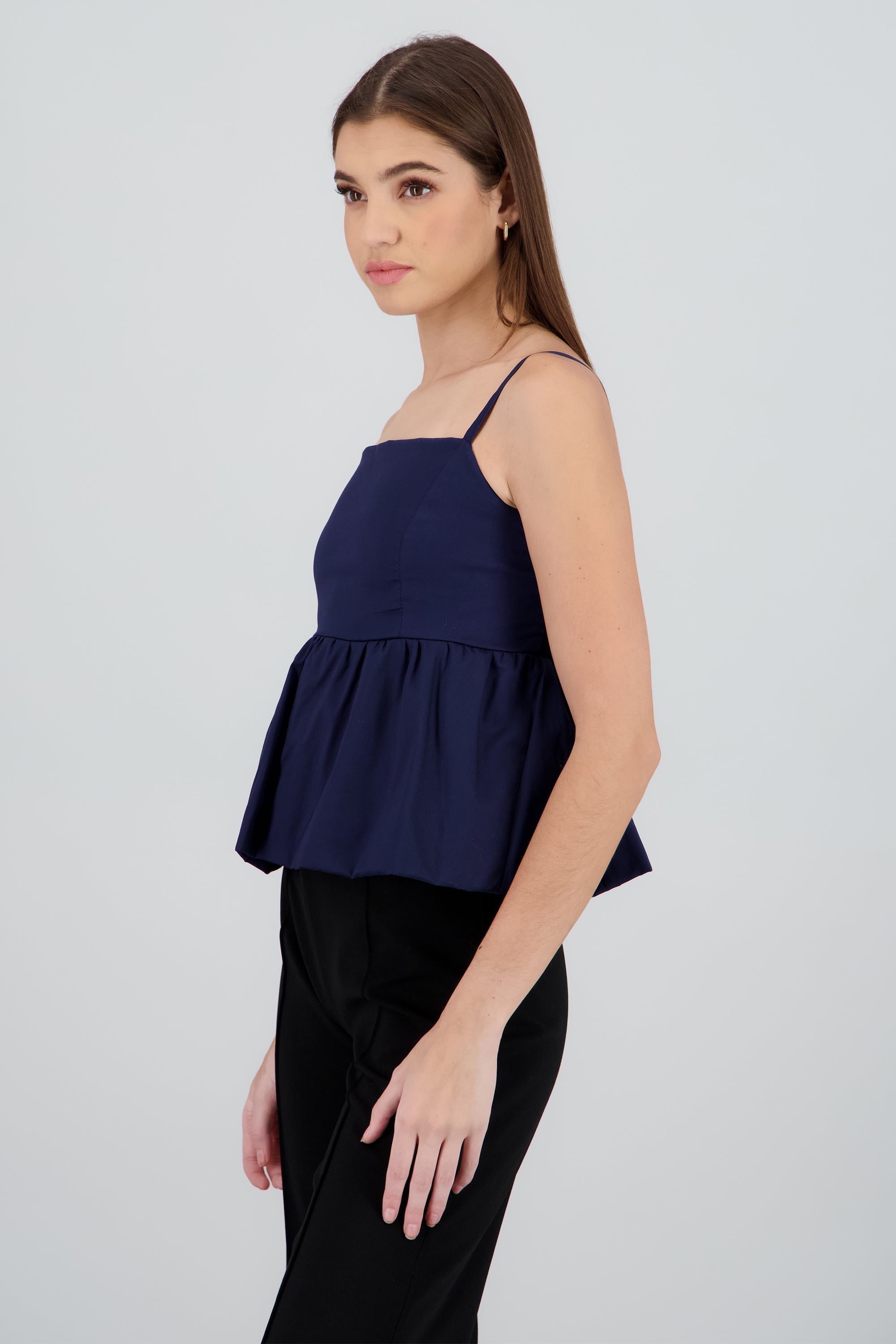 Top tirantes con olan globo MARINO