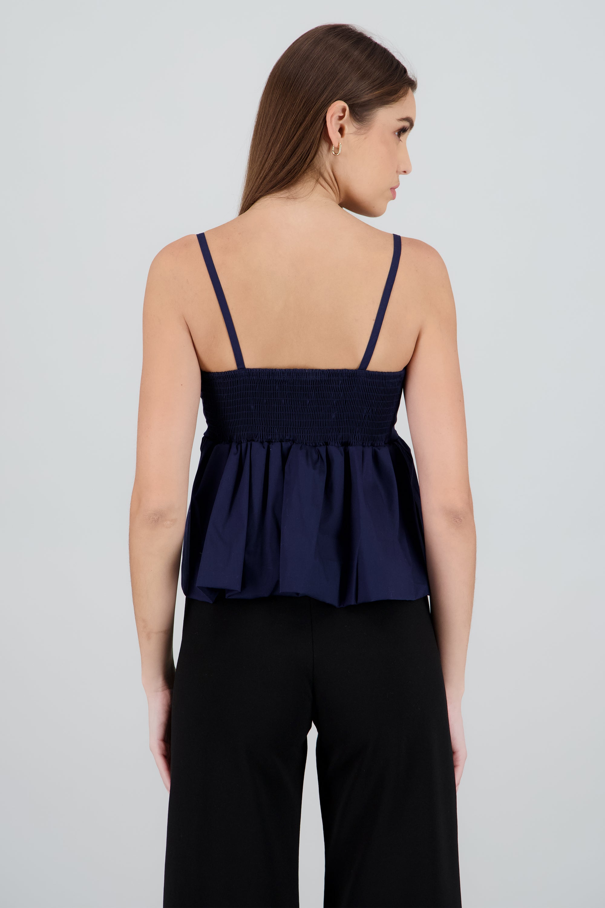 Top tirantes con olan globo MARINO