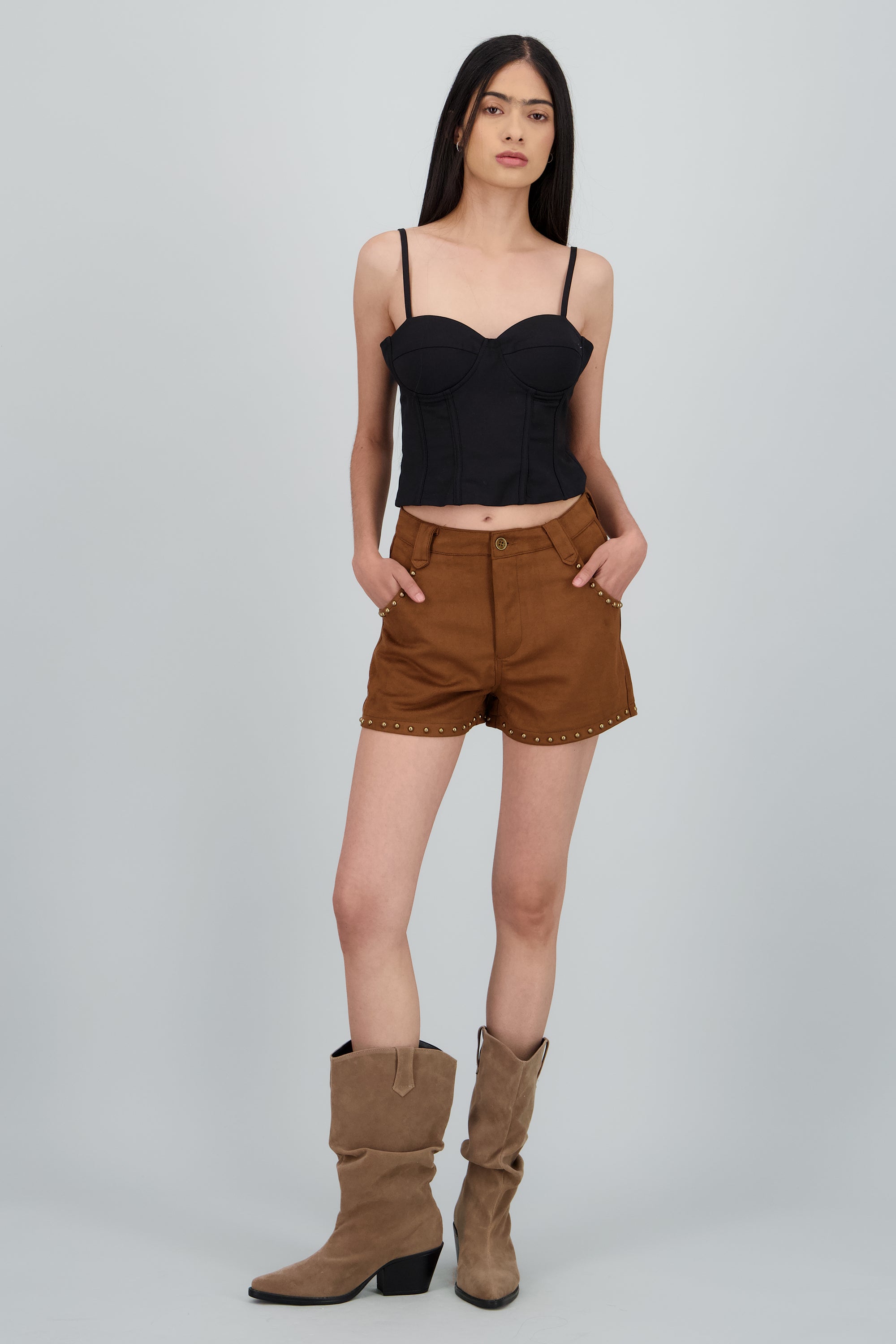 Botin vaquero suede slouchy TAUPE