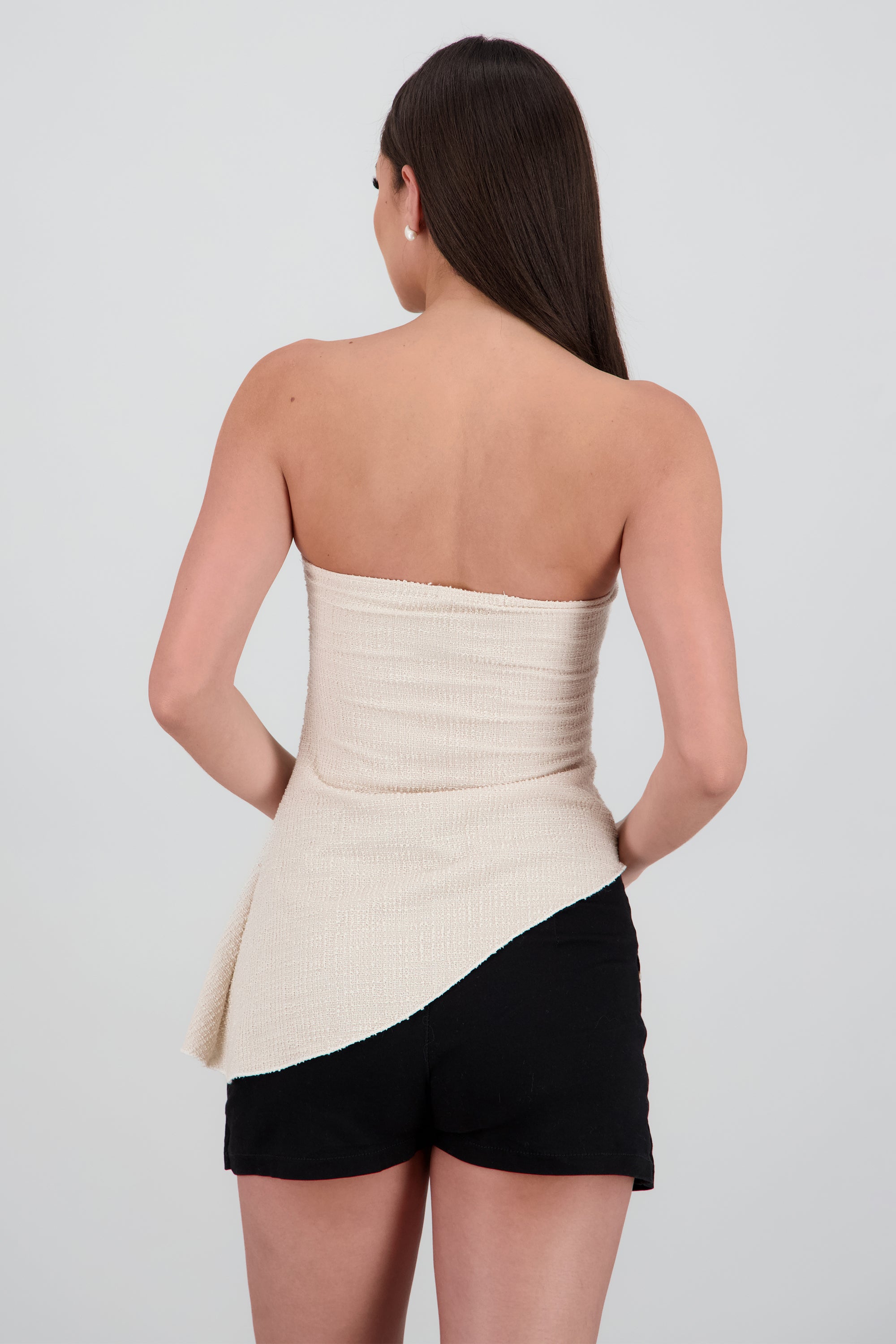 Top asimetrico textura HUESO