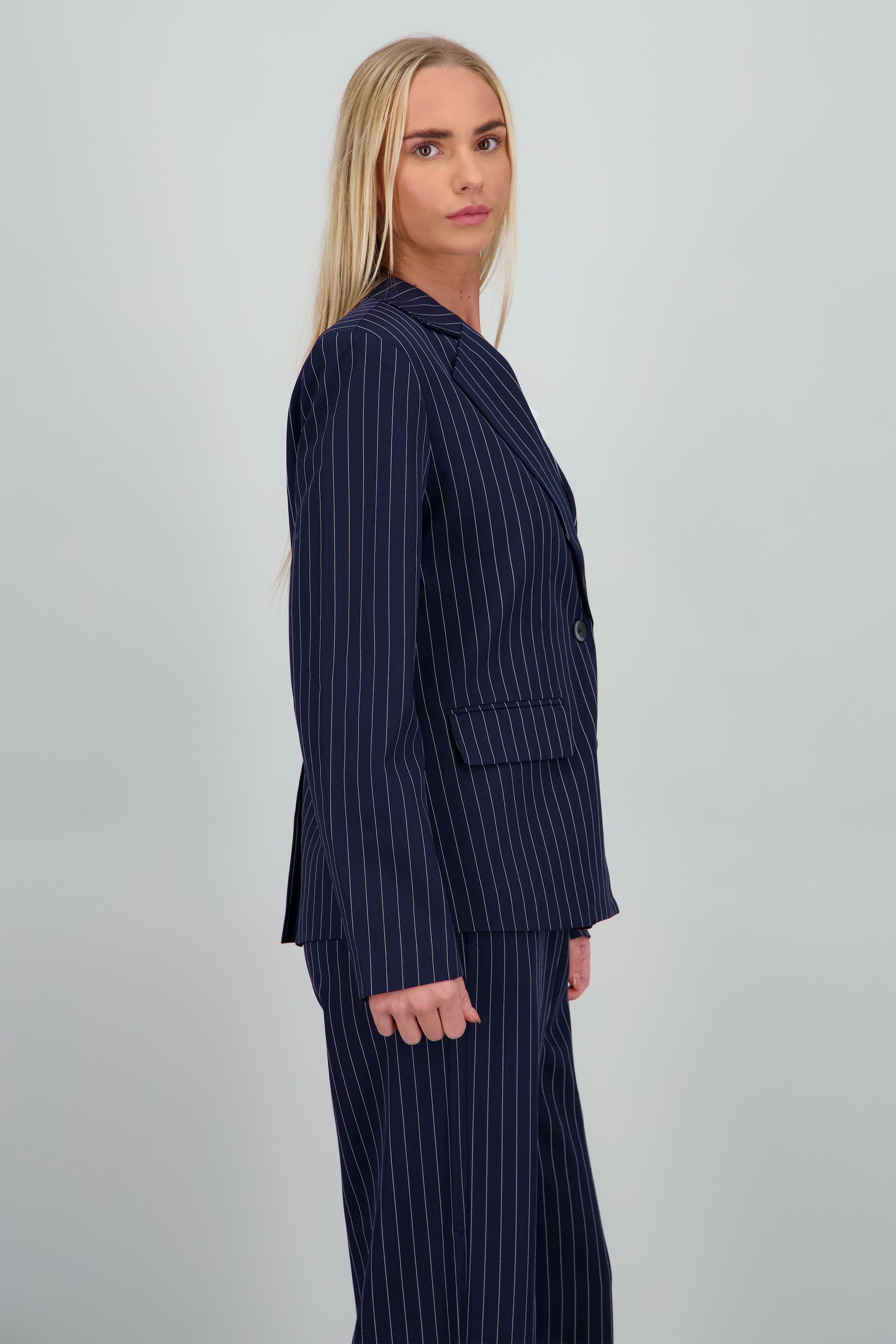 Blazer oversized de rayas MARINO COMBO