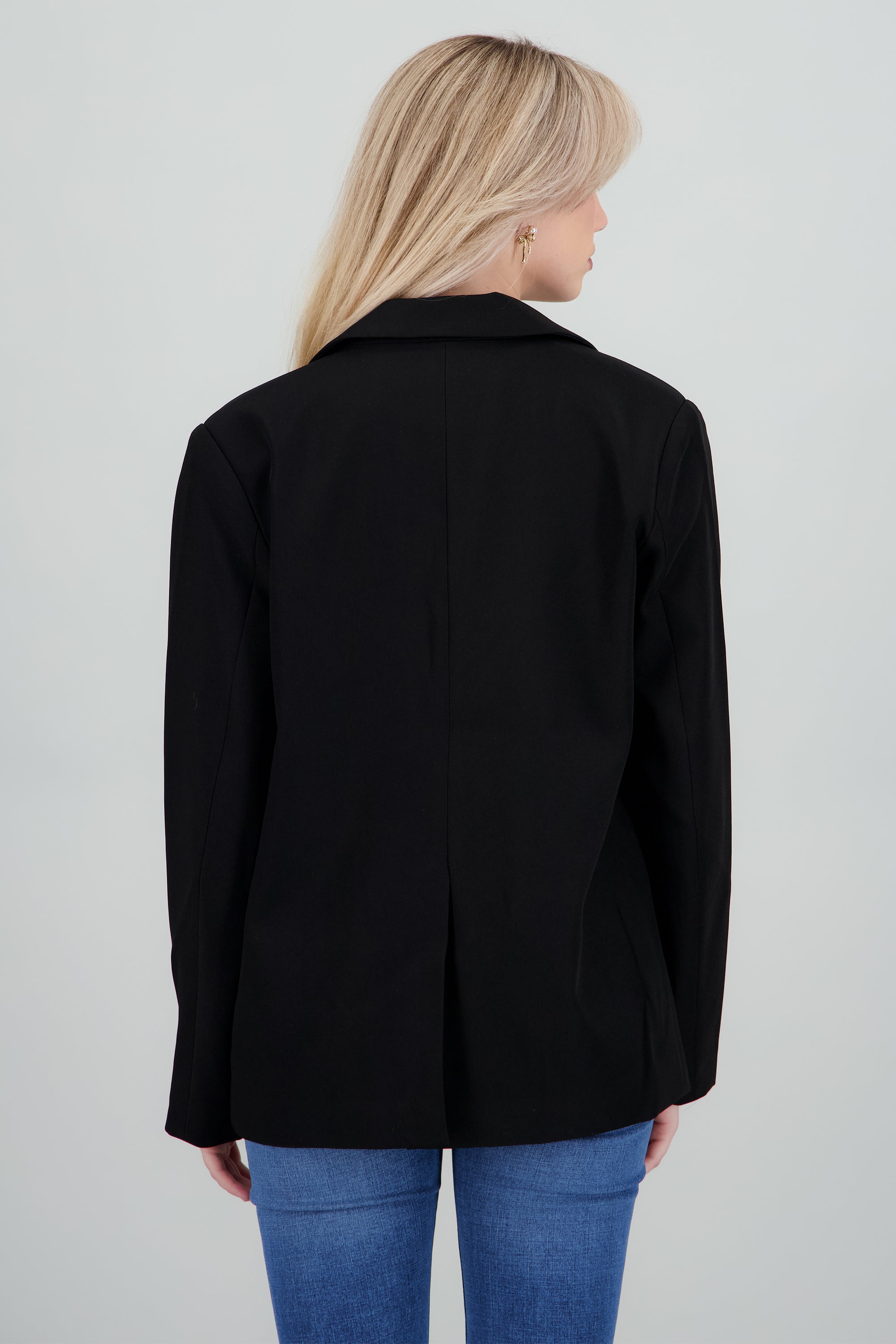 Blazer liso oversized NEGRO