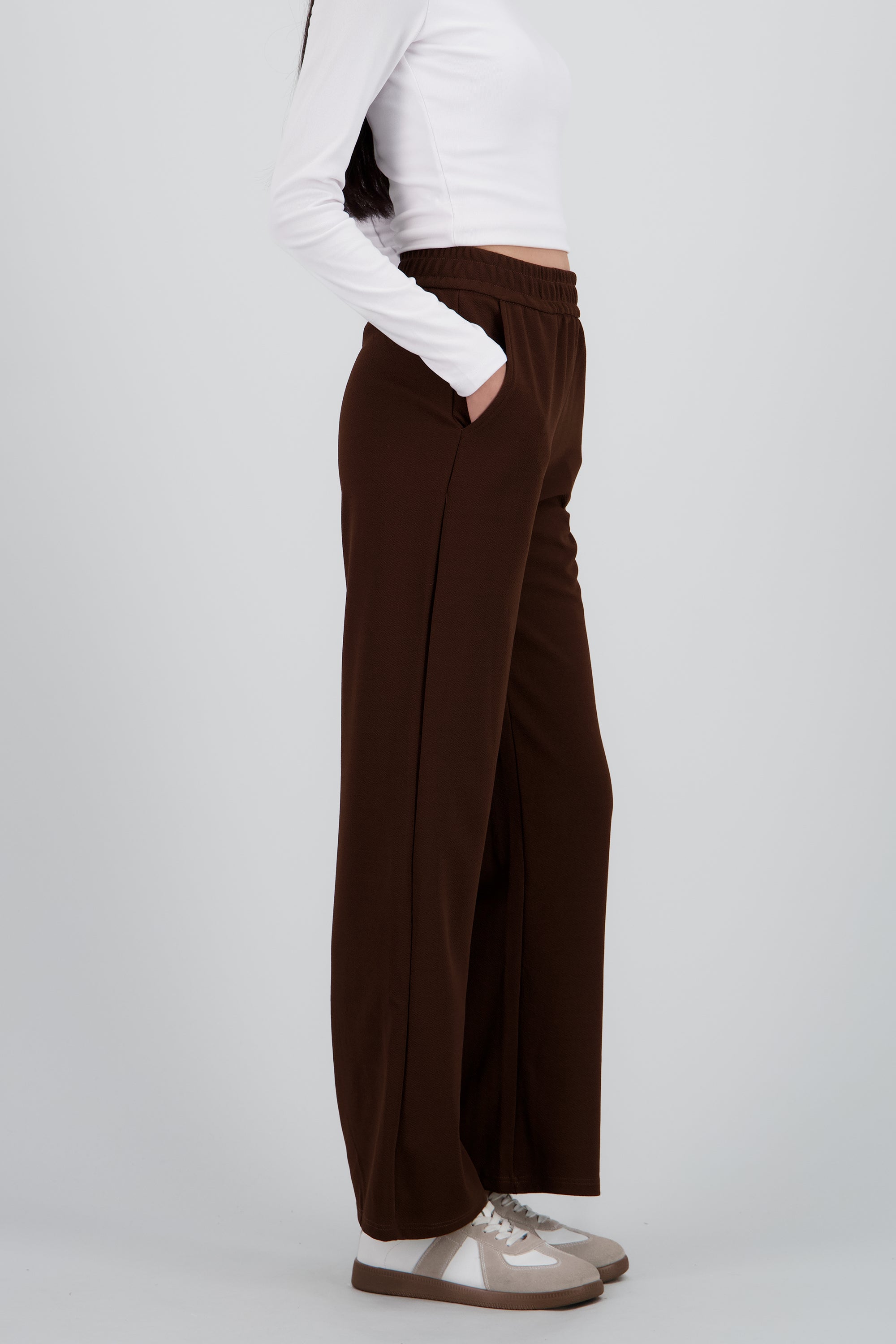 Pants amplios pretina resorte CAFE