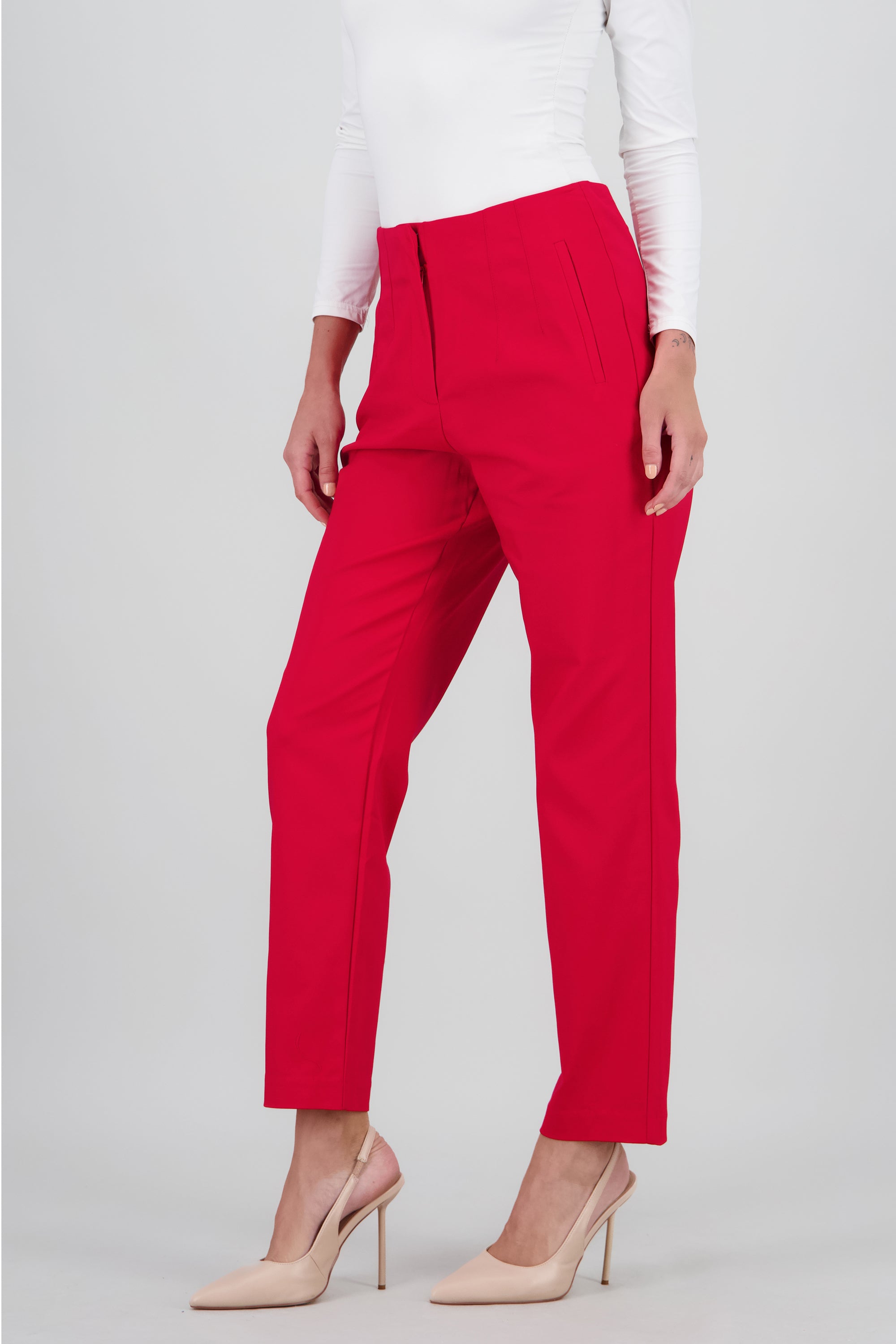 Pantalon liso bolsas ROJO