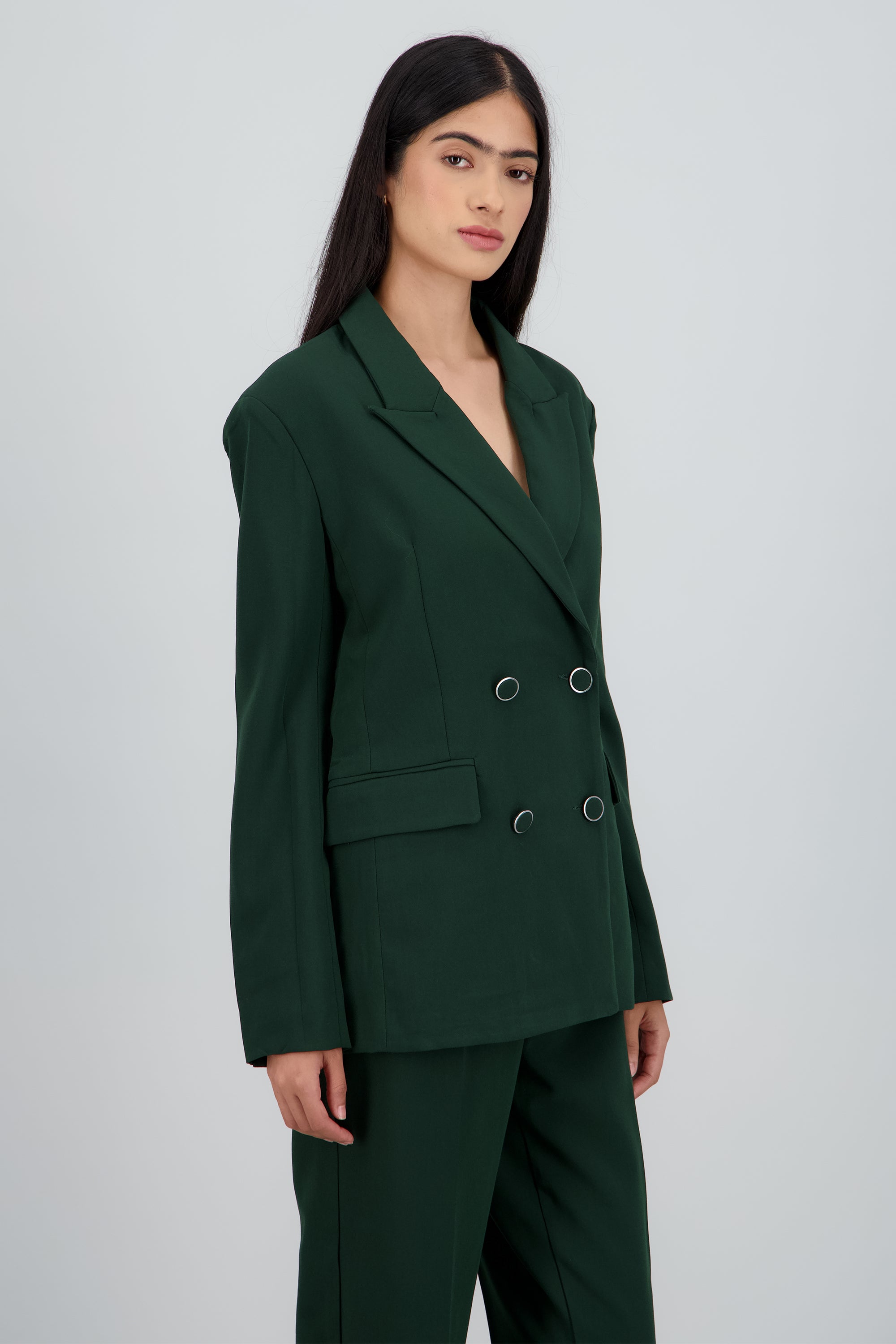 Saco sastreado liso VERDE