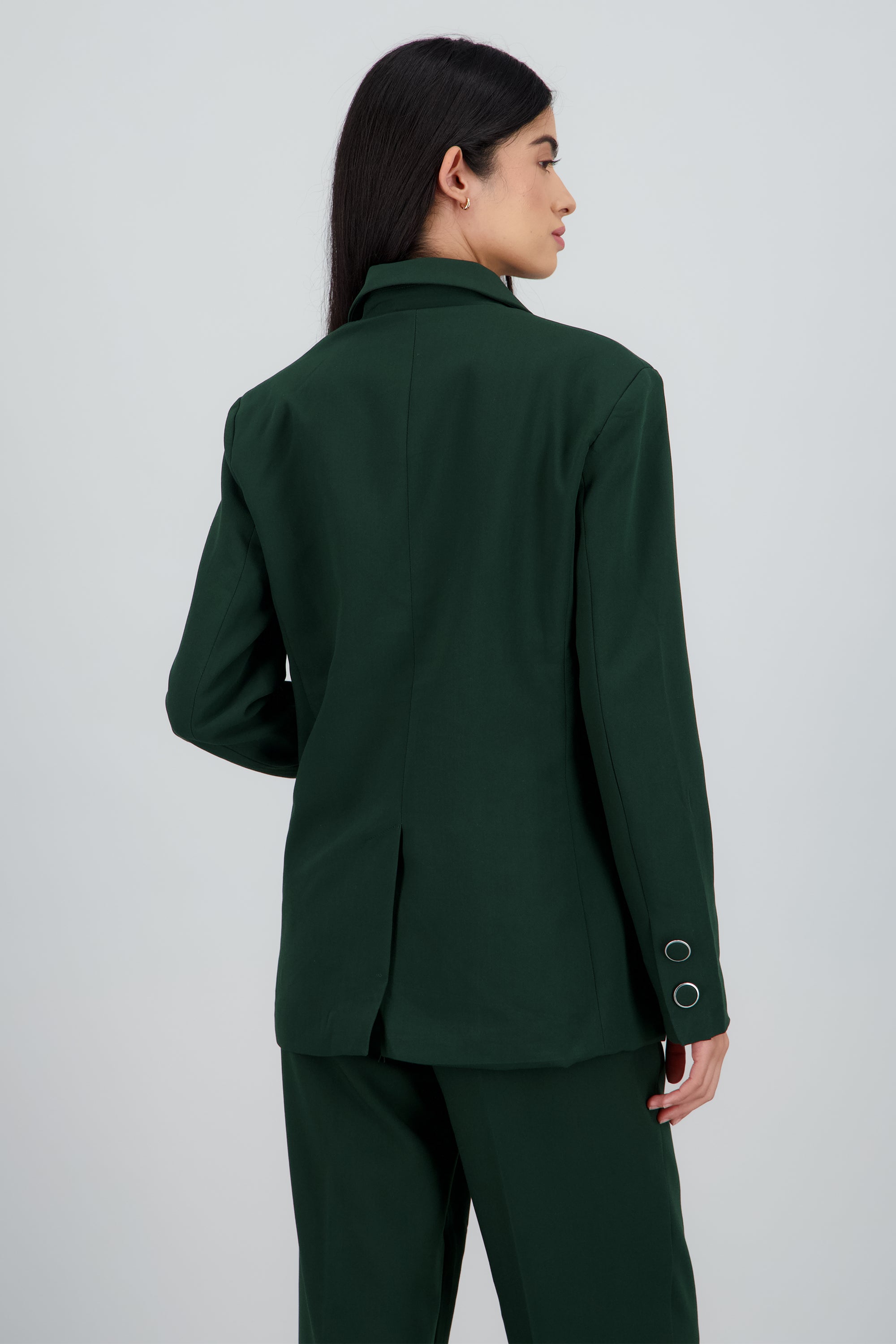 Saco sastreado liso VERDE