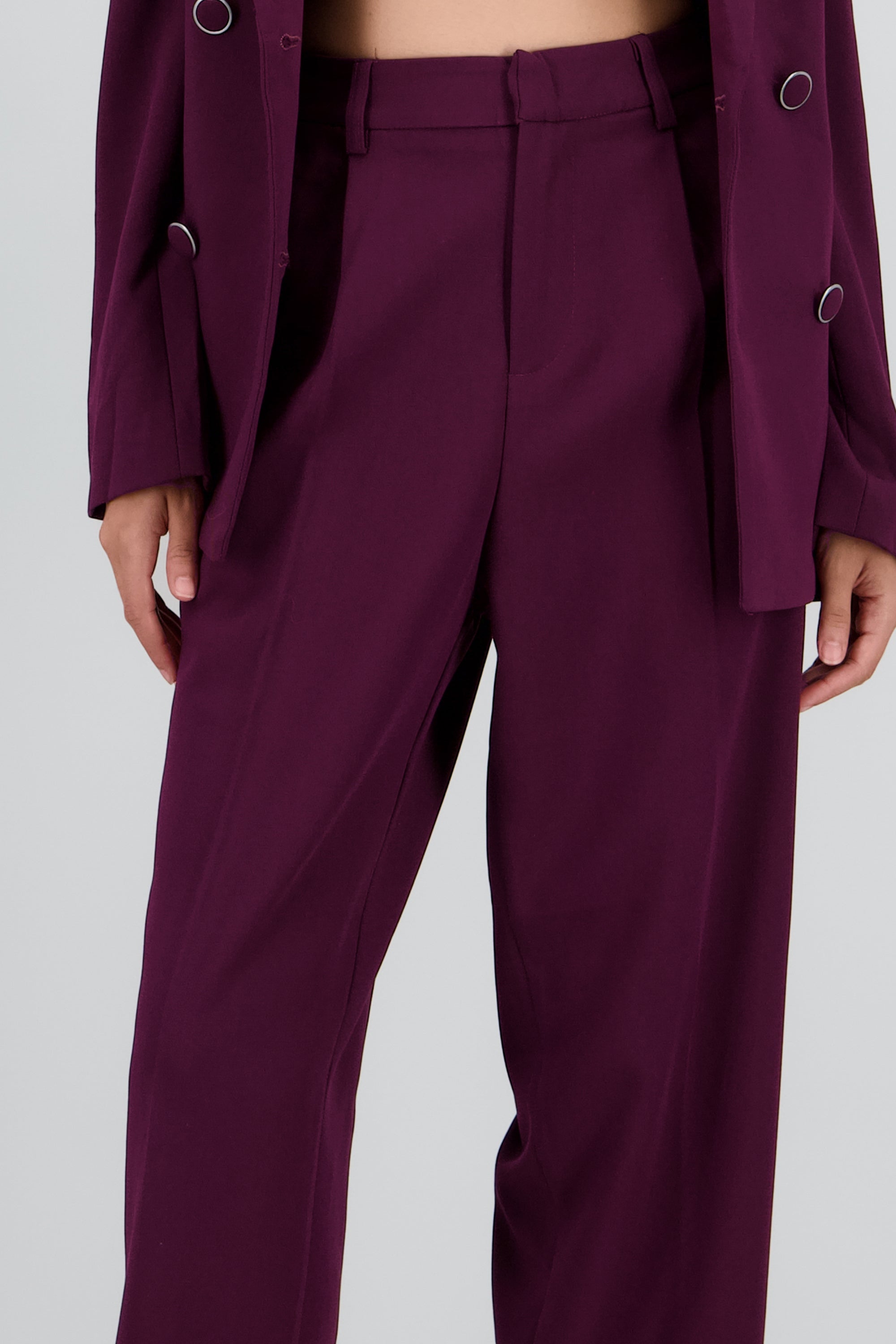 Pantalon sastreado liso VINO