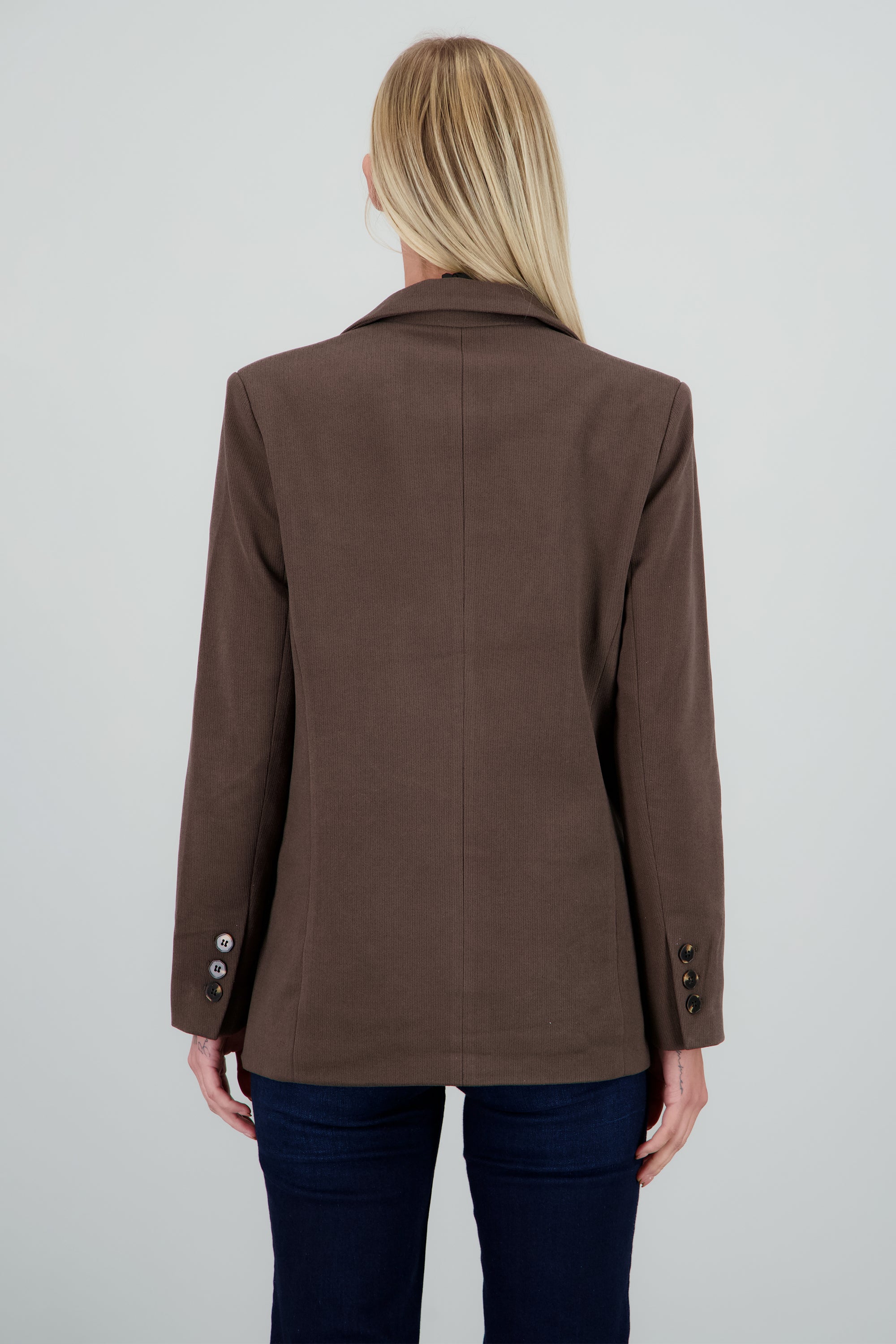 Saco oversized detalle textura CHOCOLATE