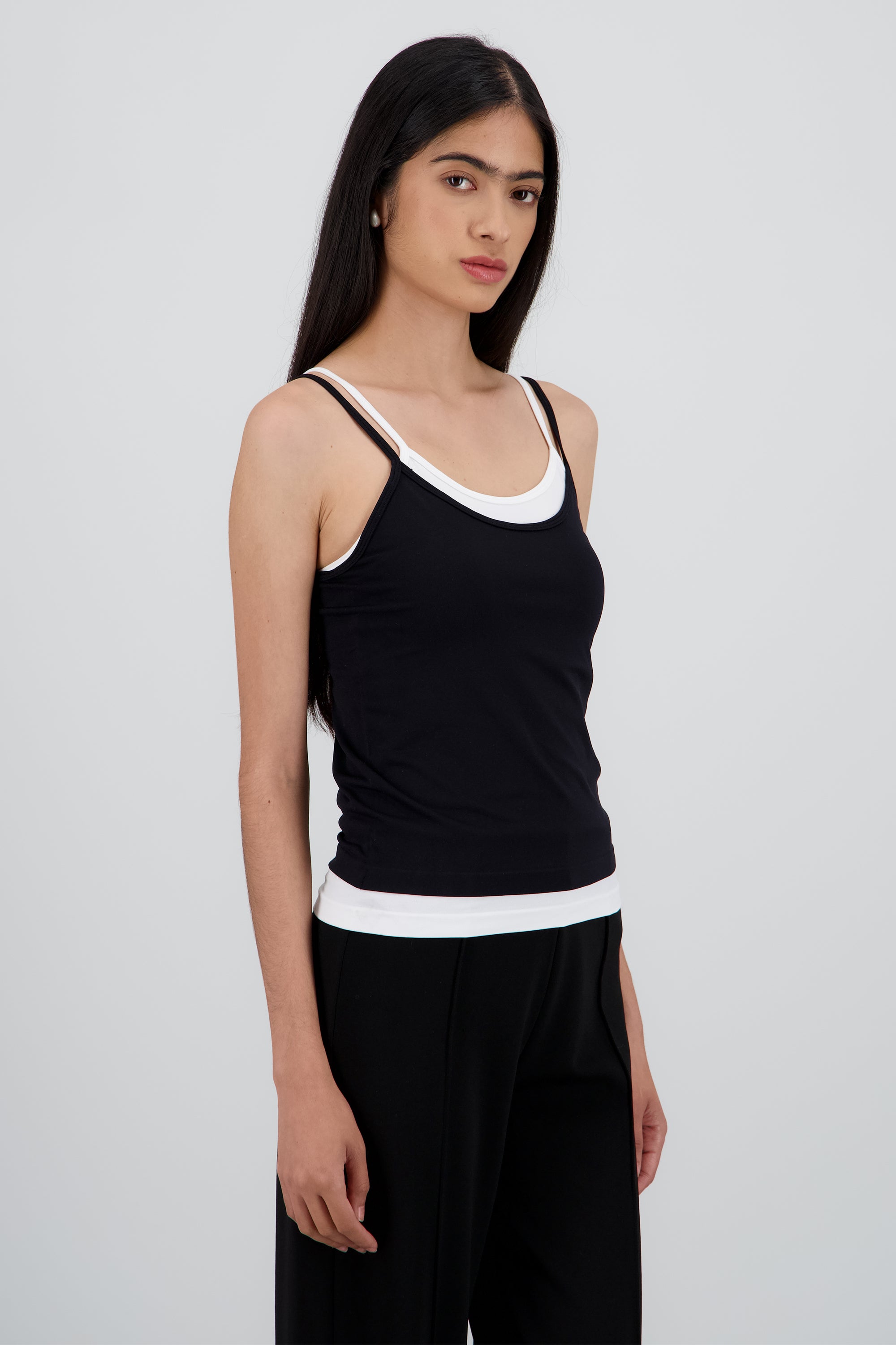 Top doble tirantes NEGRO COMBO