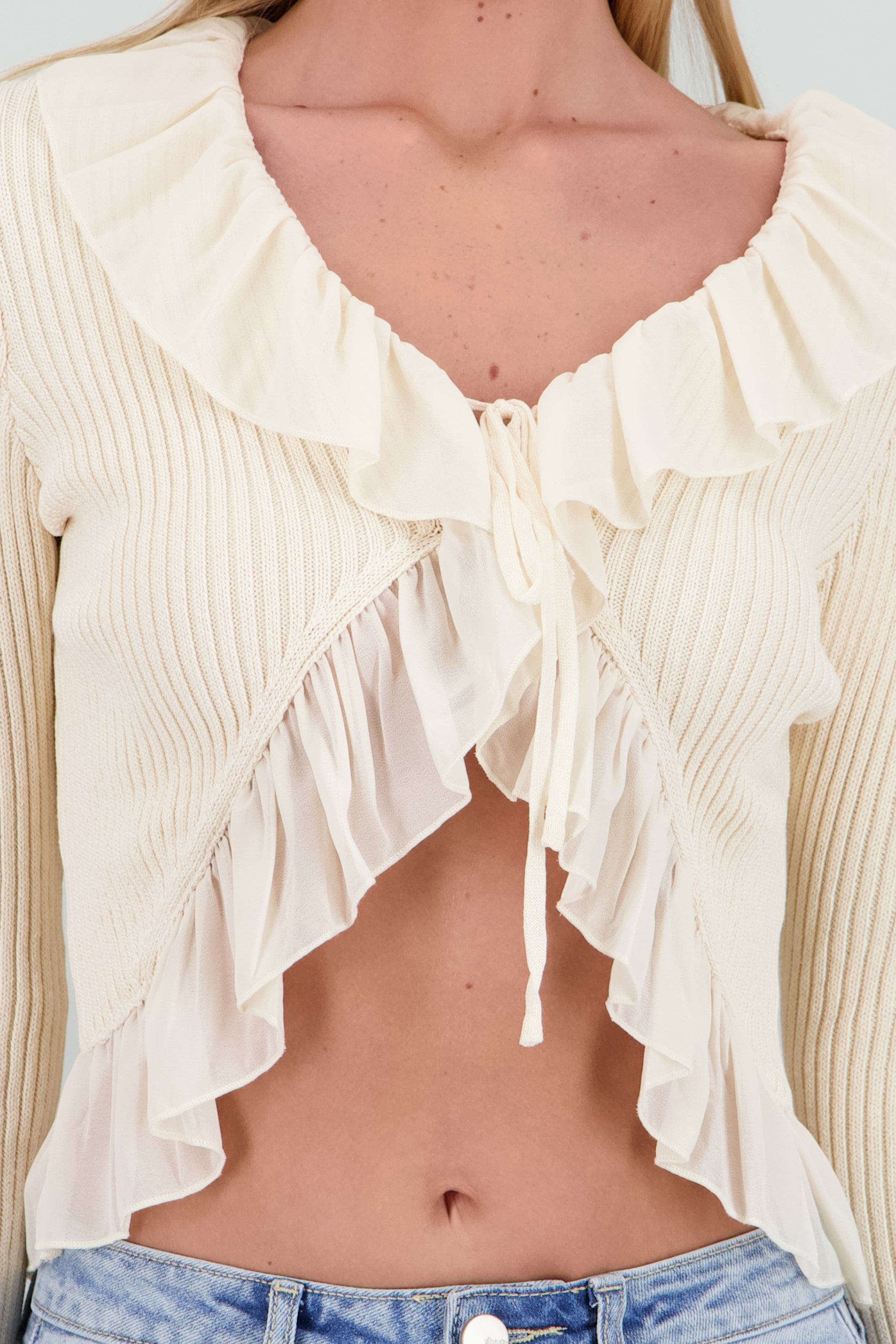 Sueter tejido olanes CREMA