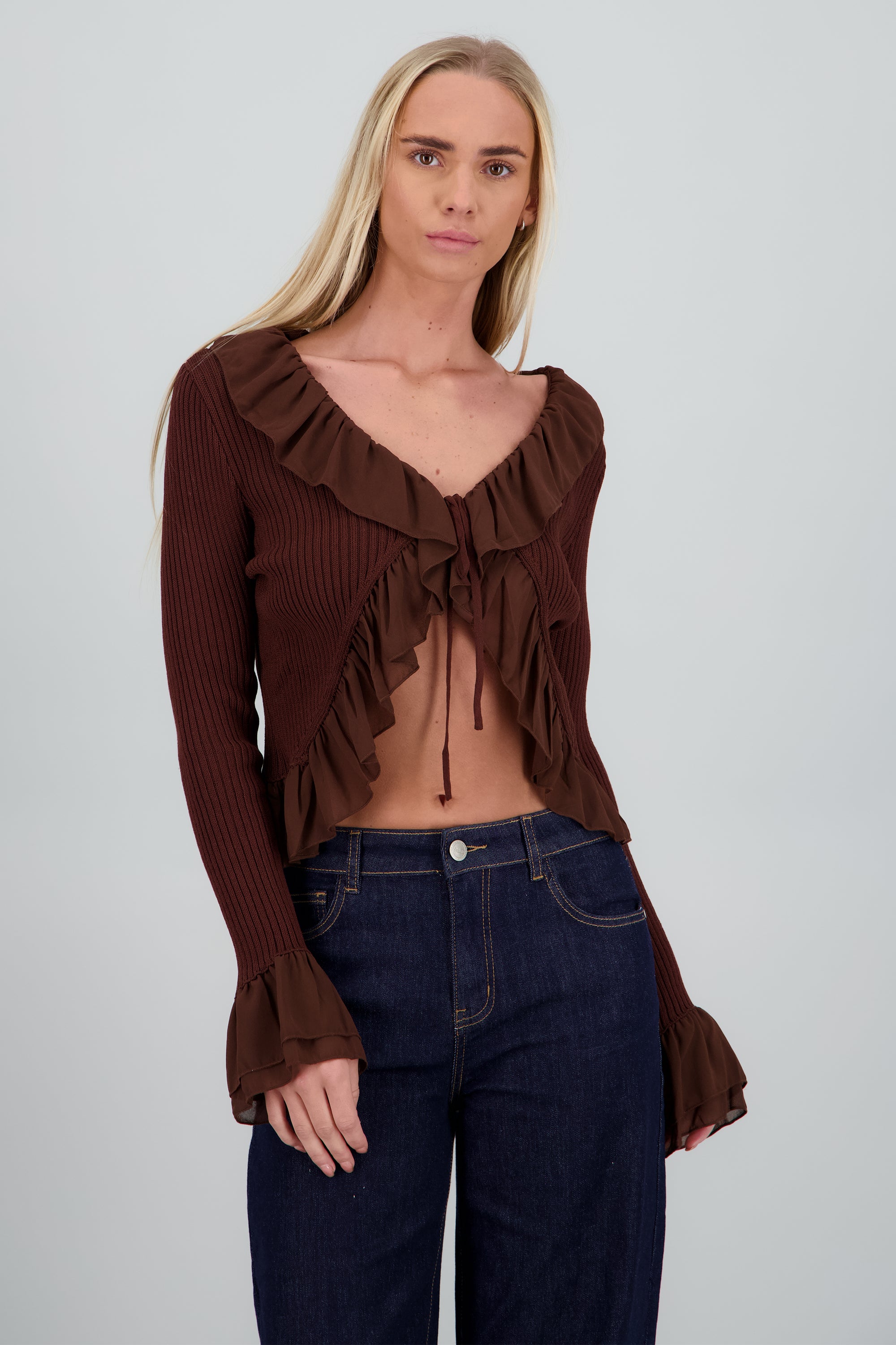 Sueter tejido olanes CAFE OBSCURO