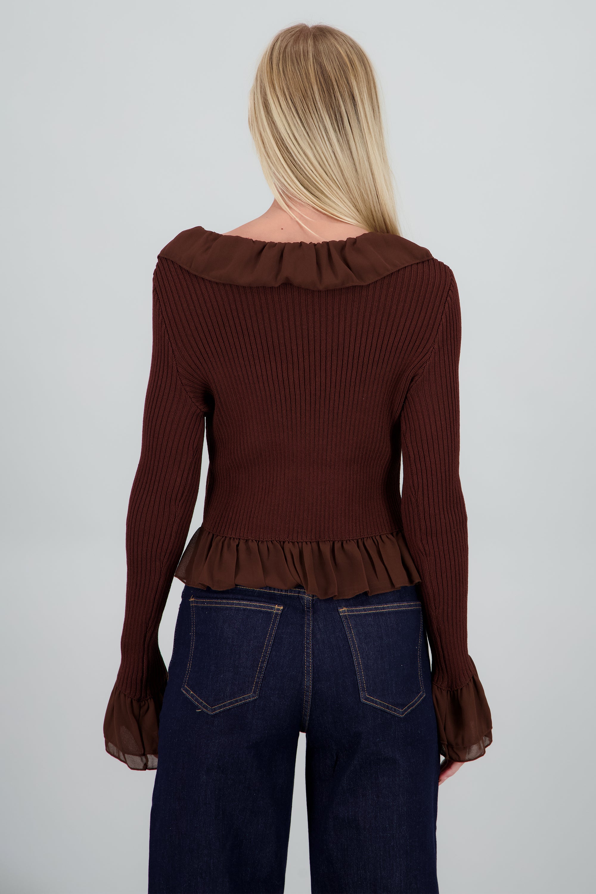 Sueter tejido olanes CAFE OBSCURO