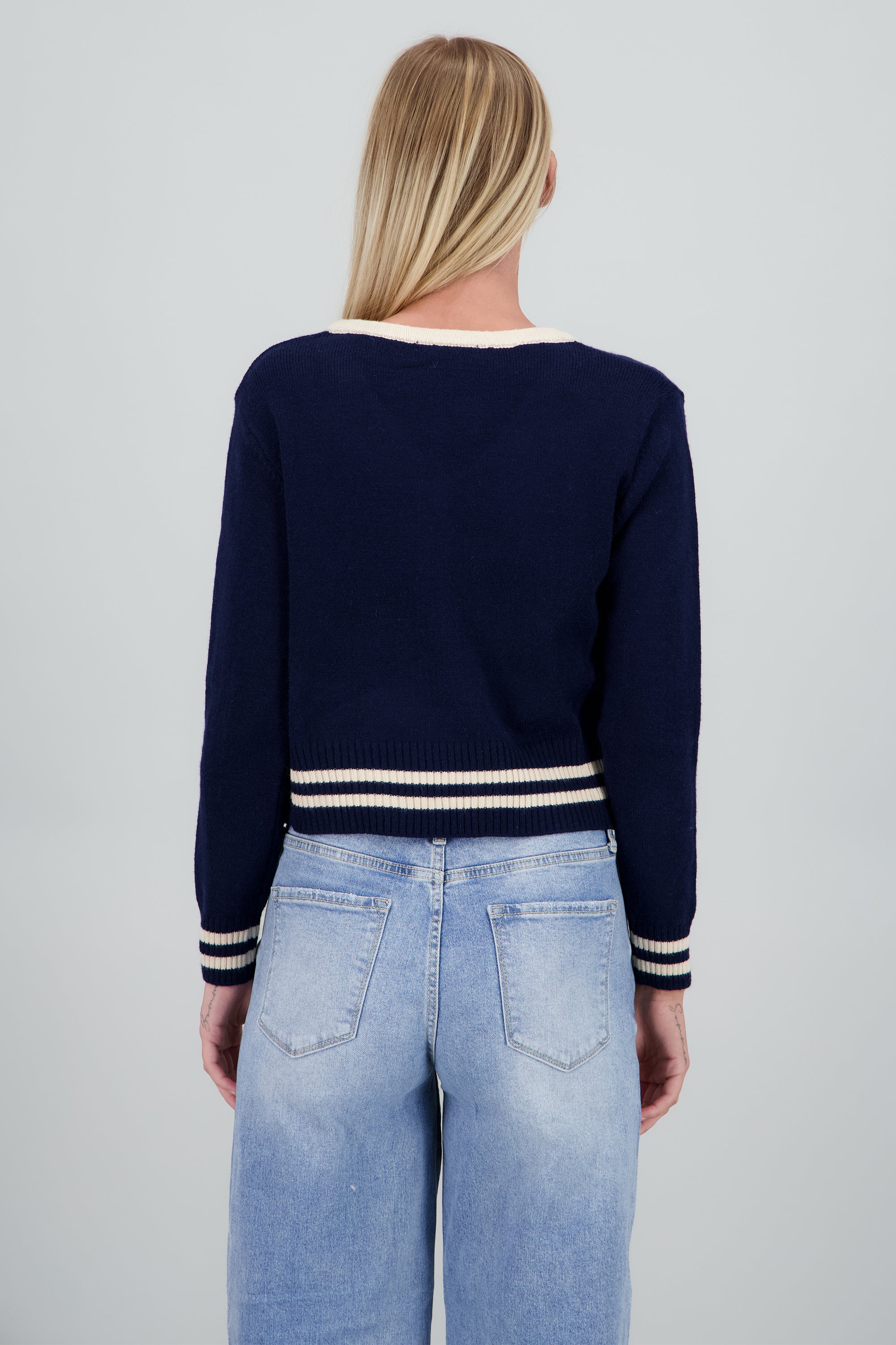 Sueter numero tejido MARINO COMBO