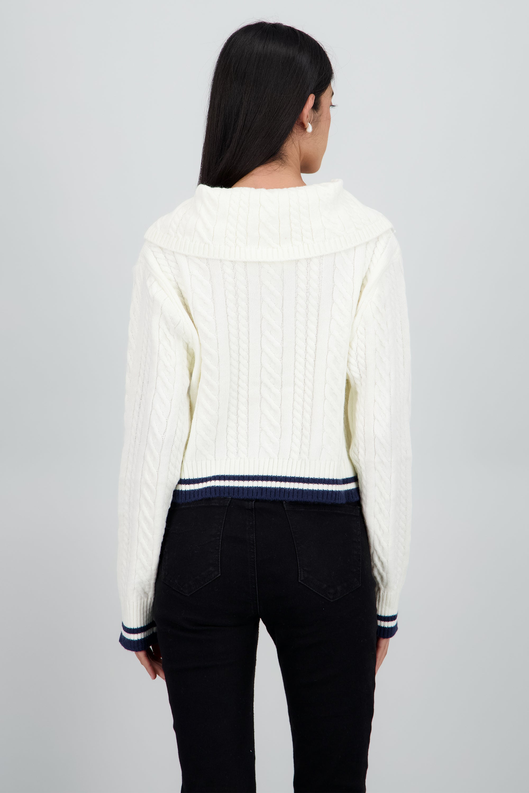 Sueter contraste liso MARINO COMBO