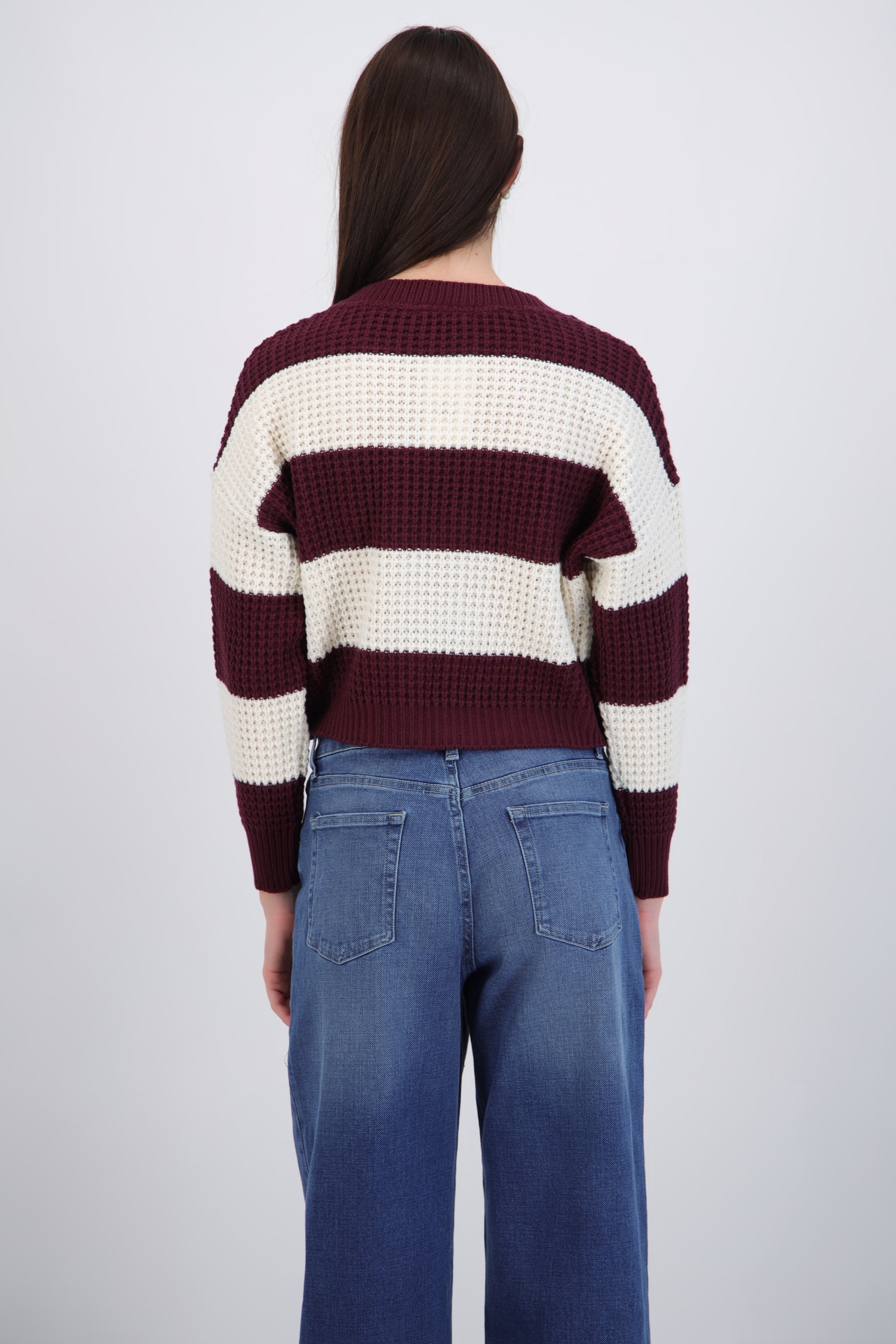 Sueter tejido ancho lineas