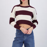 Sueter tejido ancho lineas