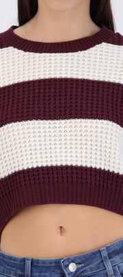 Sueter tejido ancho lineas