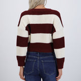 Sueter tejido ancho lineas