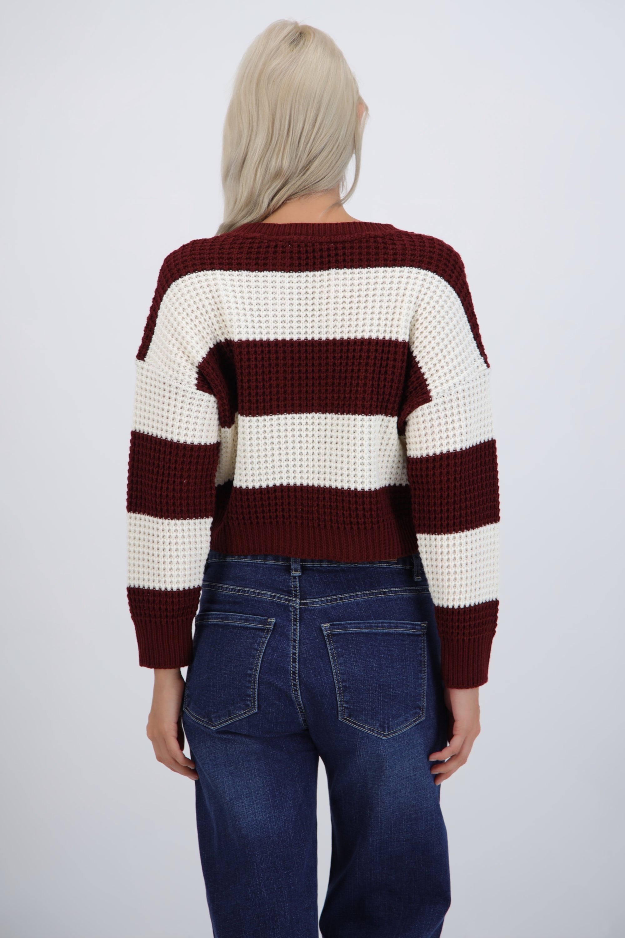 Sueter tejido ancho lineas