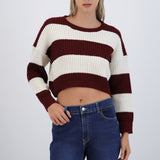 Sueter tejido ancho lineas