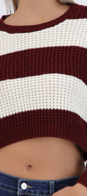 Sueter tejido ancho lineas