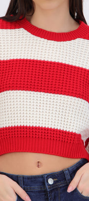 Sueter tejido ancho lineas